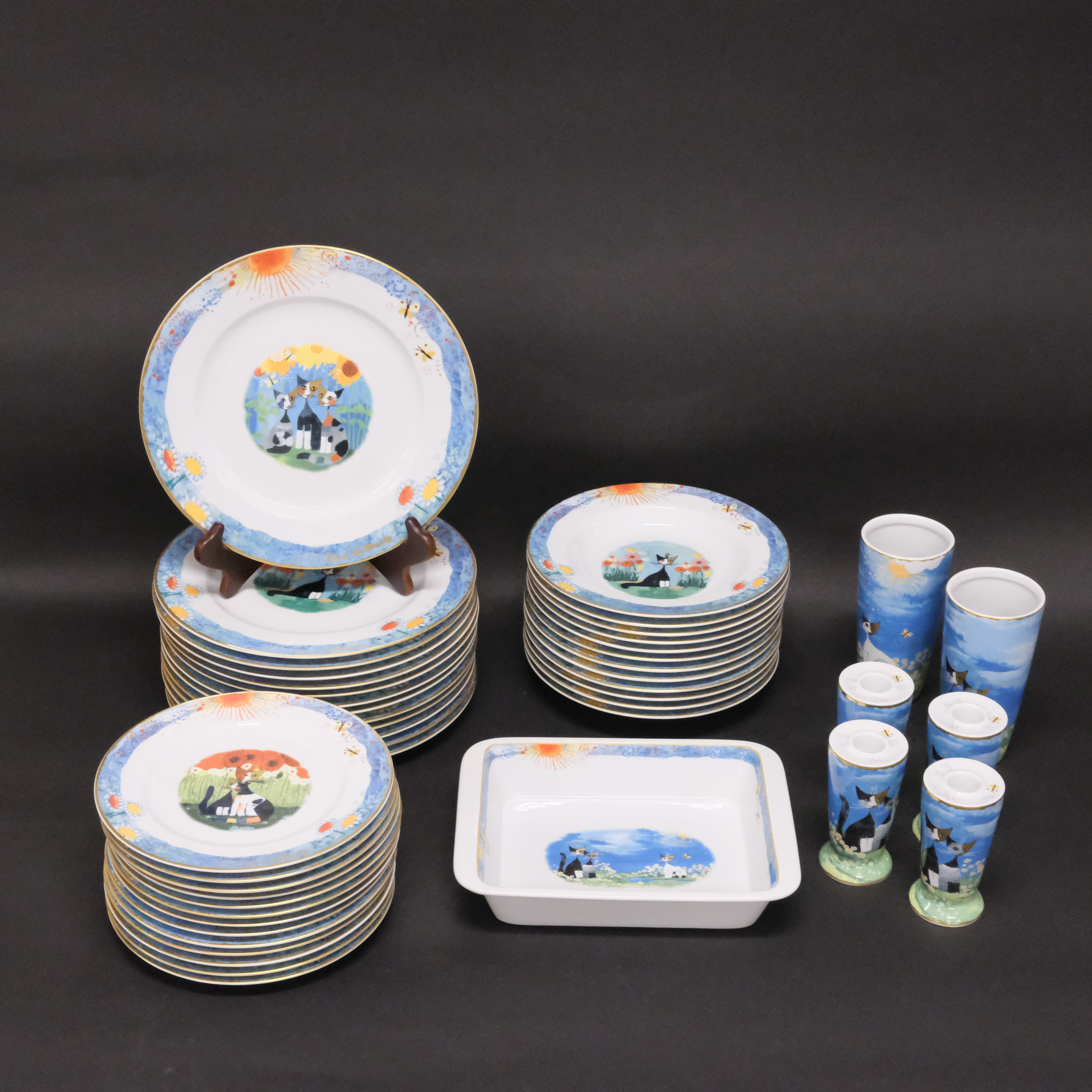 ROSINA WACHTMEISTER. MATSERVIS, GOEBEL FÖR FYRKLÖVERN, 45 DELAR.