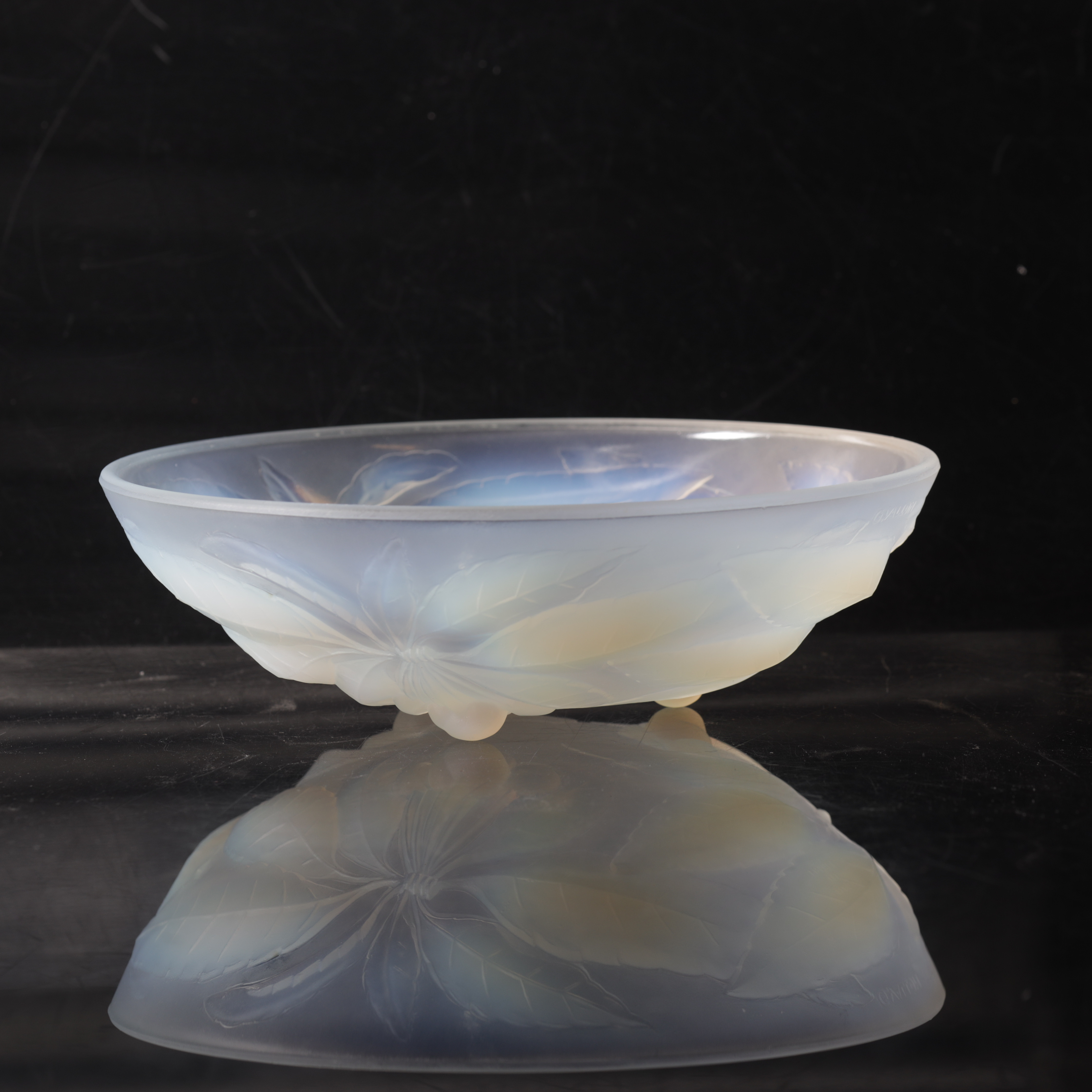 SKÅL, glas, G. Vallon, Frankrike, 1900-tal.