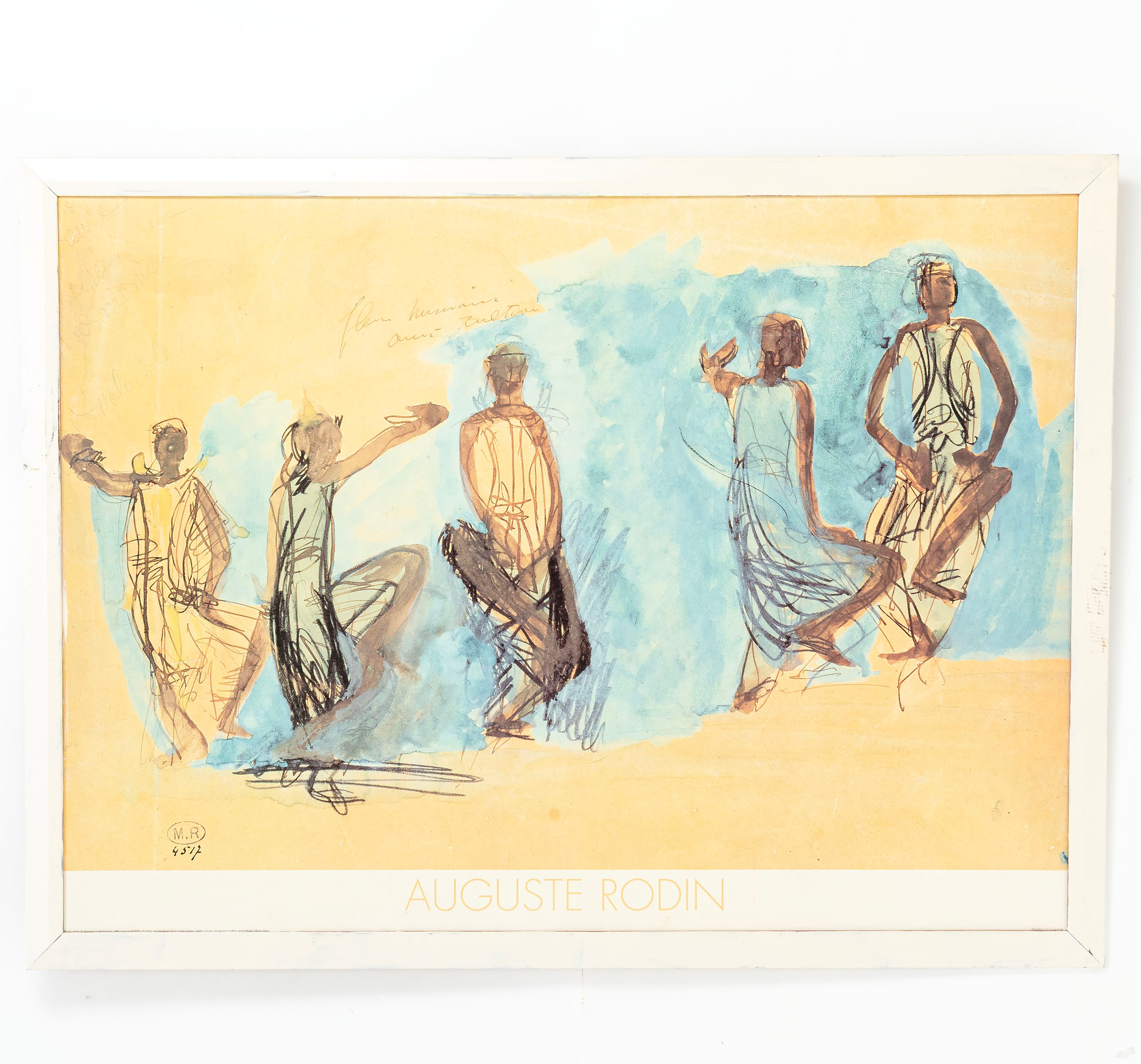 RODIN, Auguste - REPRODUKTION av ”Cinq études de danseuses cambodgiennes” (1906), färgtryck.