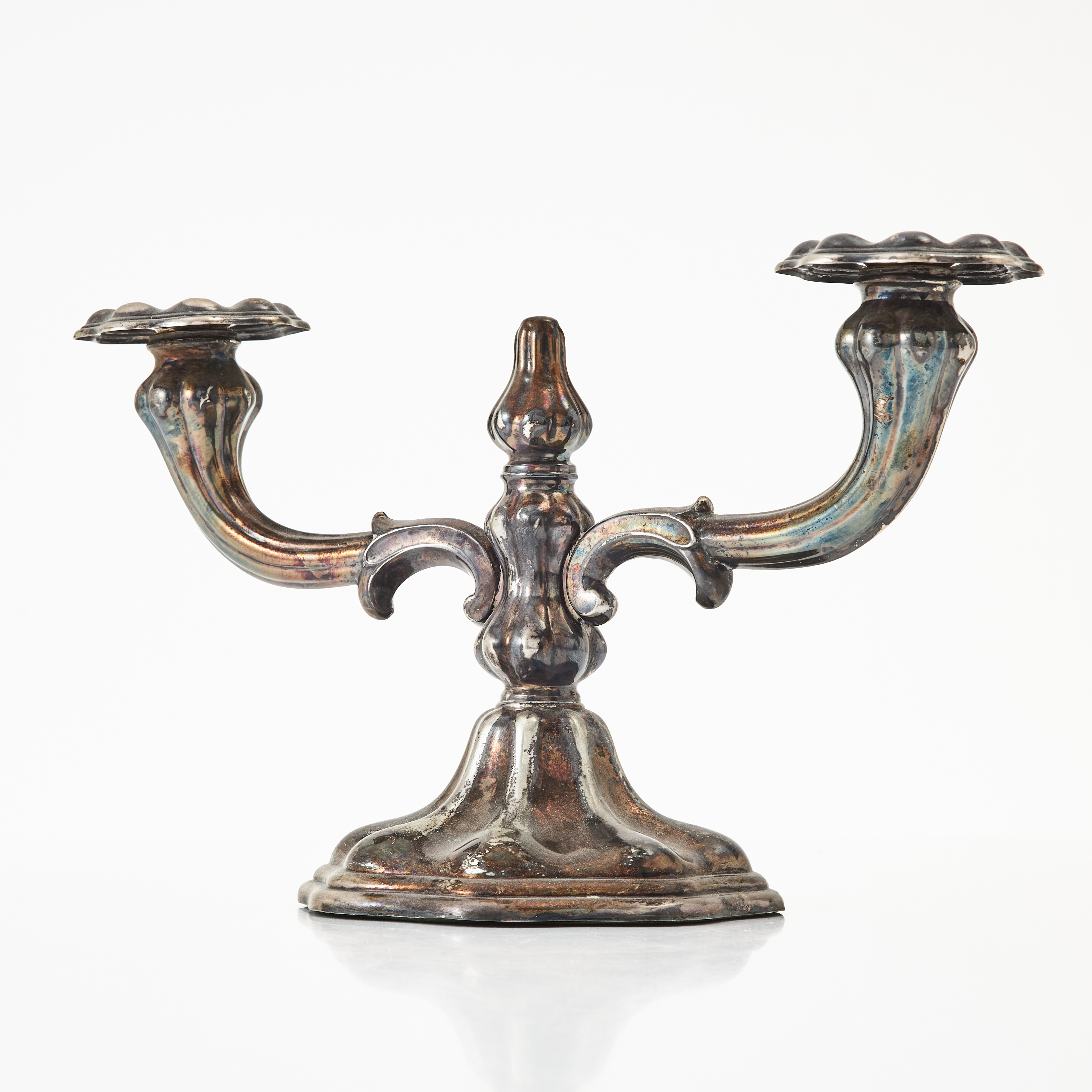 KANDELABER, silver, CG Hallberg, Stockholm 1949.