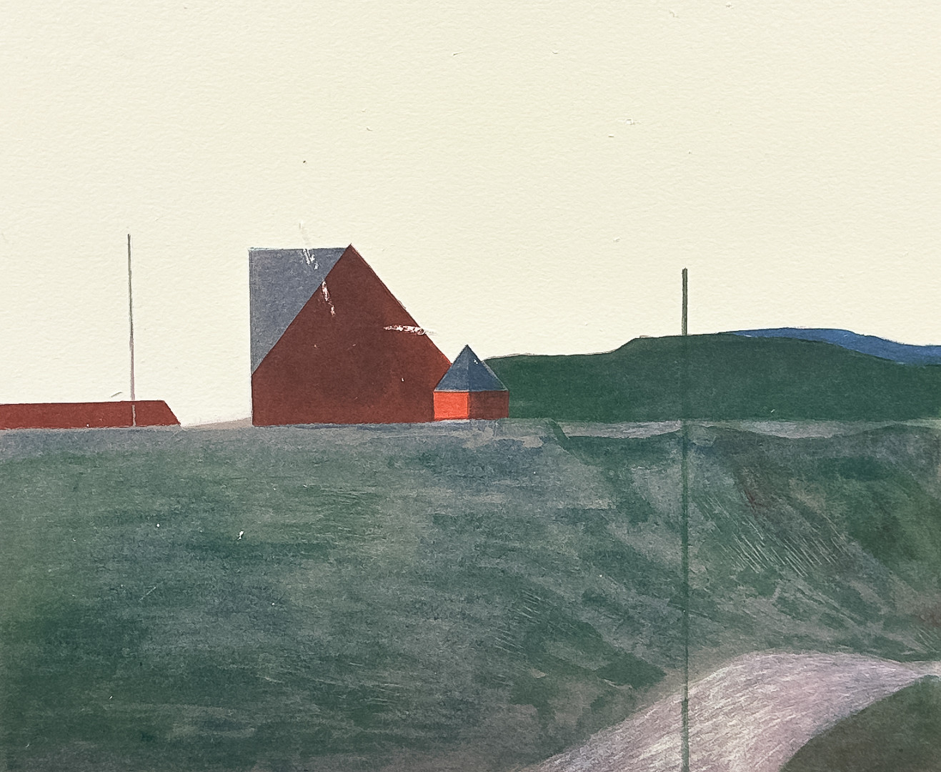 PHILIP VON SCHANTZ. FÄRLITOGRAFI, Husgavlar, Numrerad 13/175, Signerad.