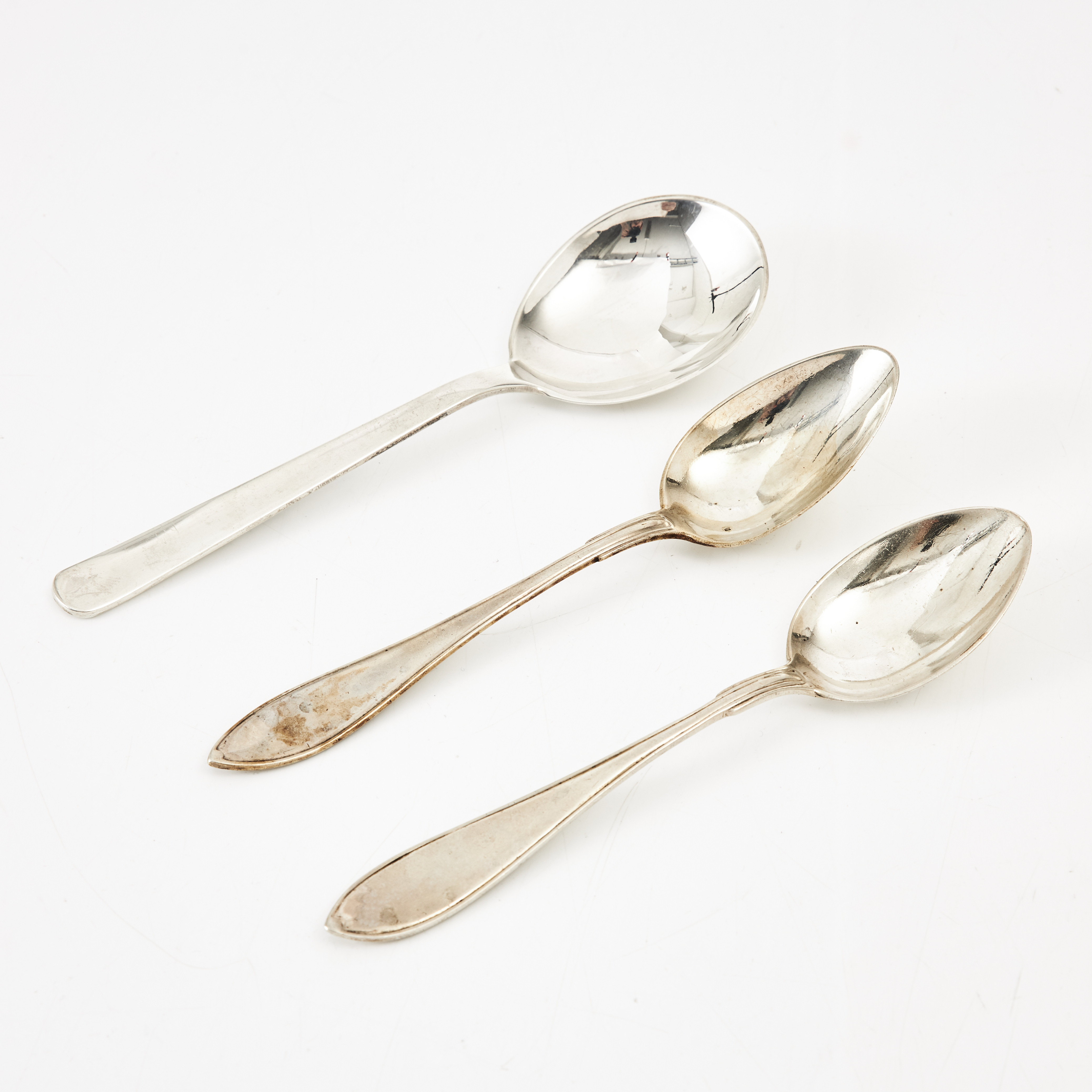 SKEDAR, 3st., silver, olika modeller, tillverkare och år.