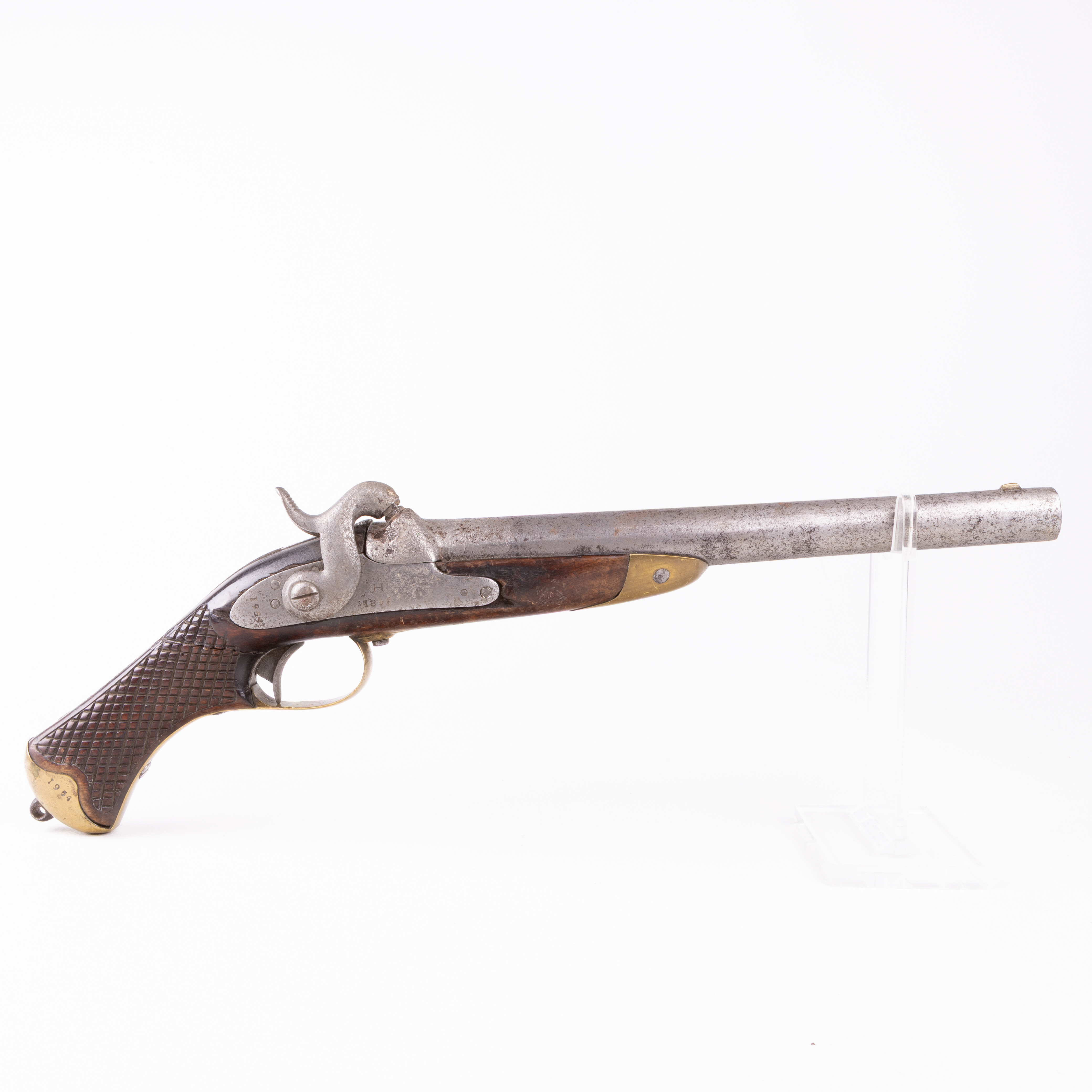 SLAGLÅSPISTOL, m/1850 flankör, Husqvarna, Sverige, 1800-tal.