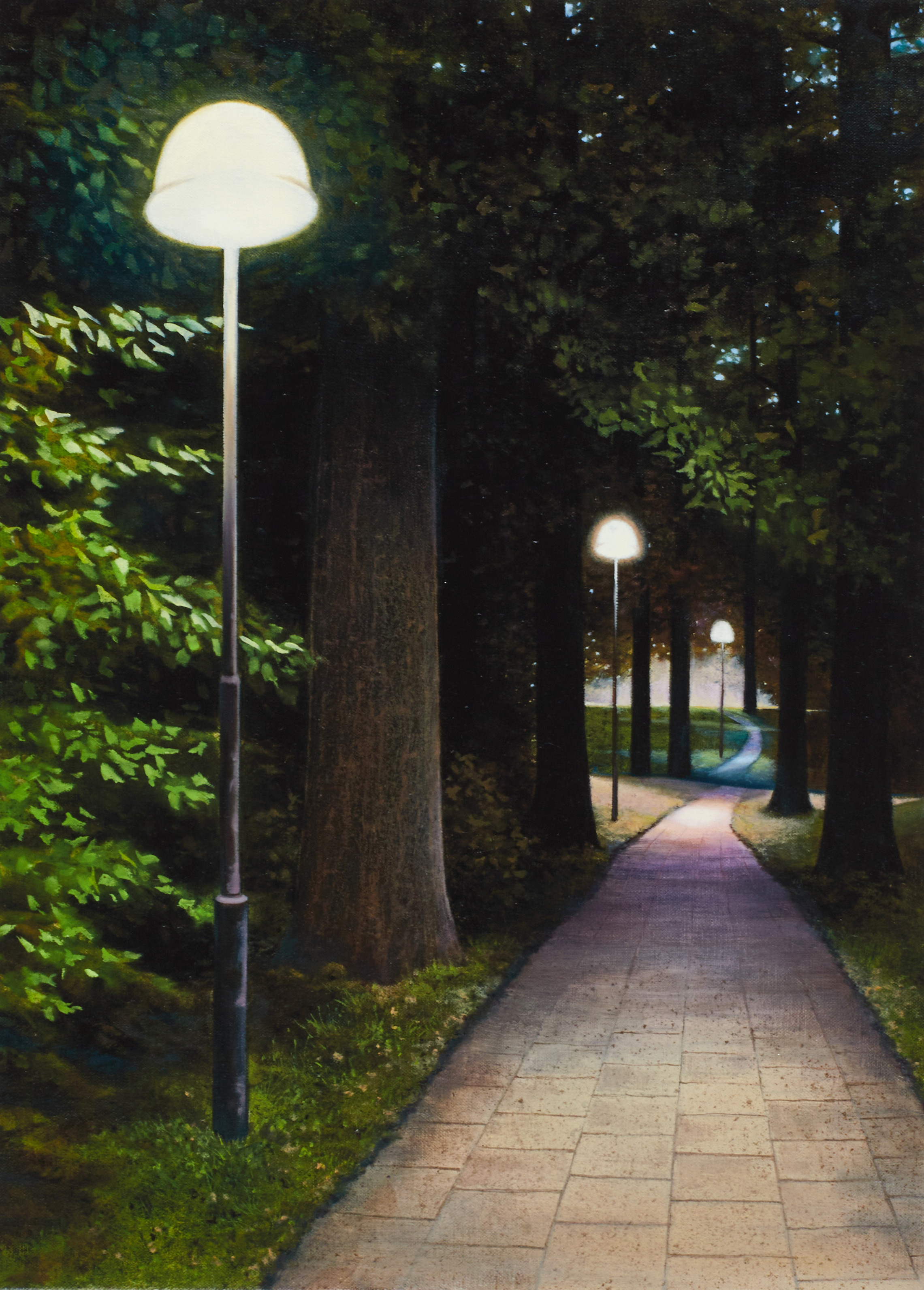 ANETTE BJÖRK SWENSSON (Falun, född 1956). "Parkvägen", (Parkljus), signerad och numrerad A Björk 37/90, pigment print.