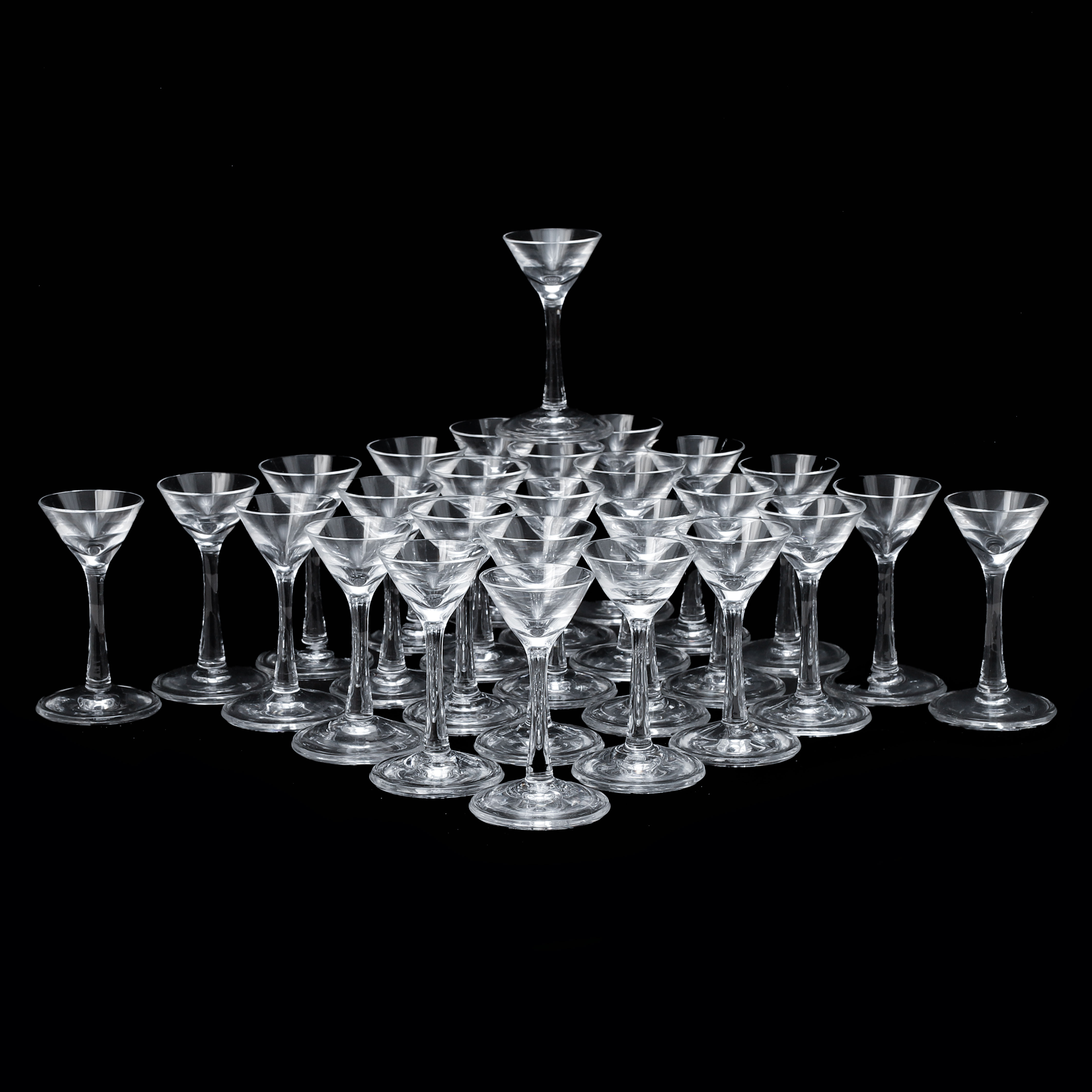 INGEGERD RÅMAN. Snapsglas, "Pärlan", 27 st, Orrefors.