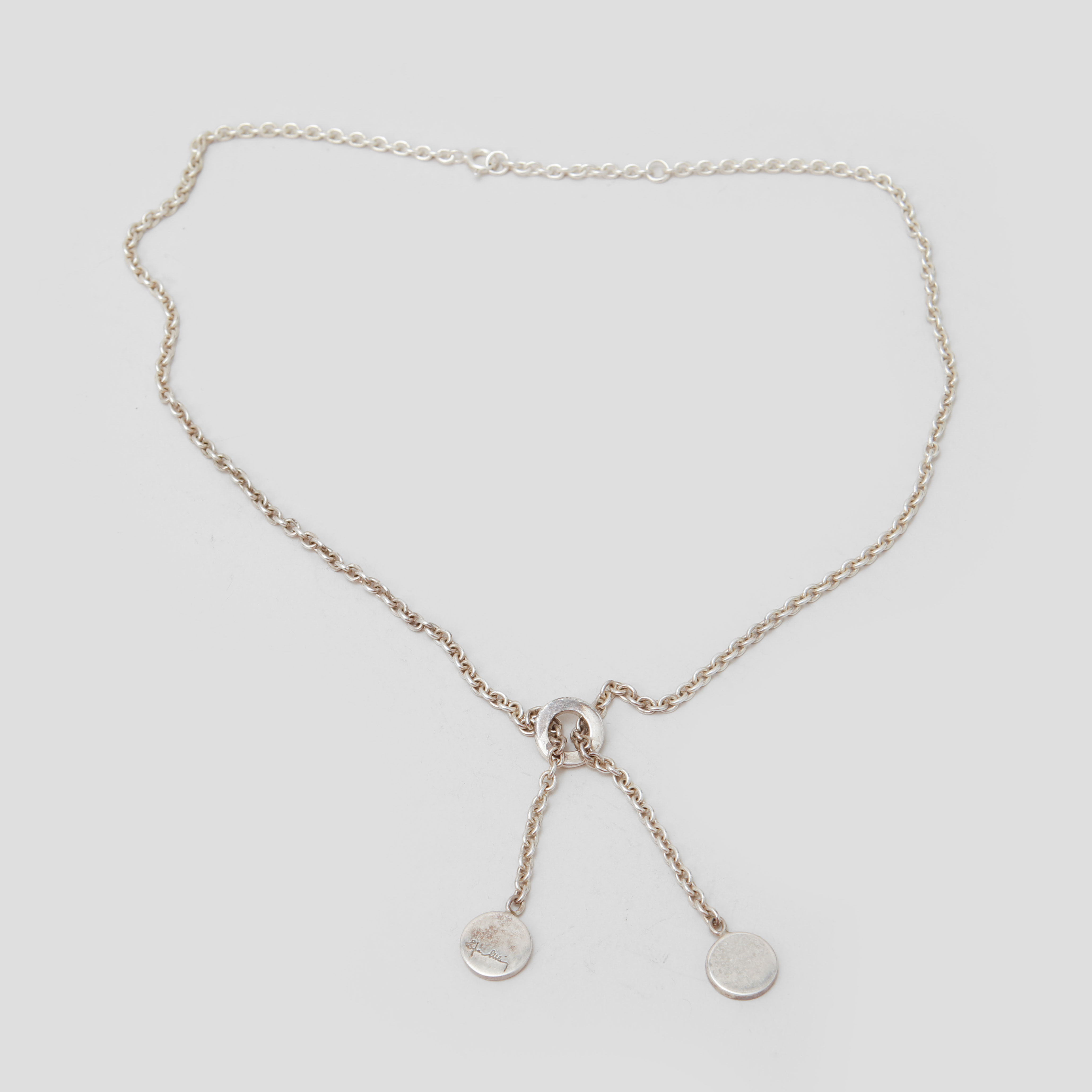 EFVA ATTLING. Collier, "Twin Dots" silver.