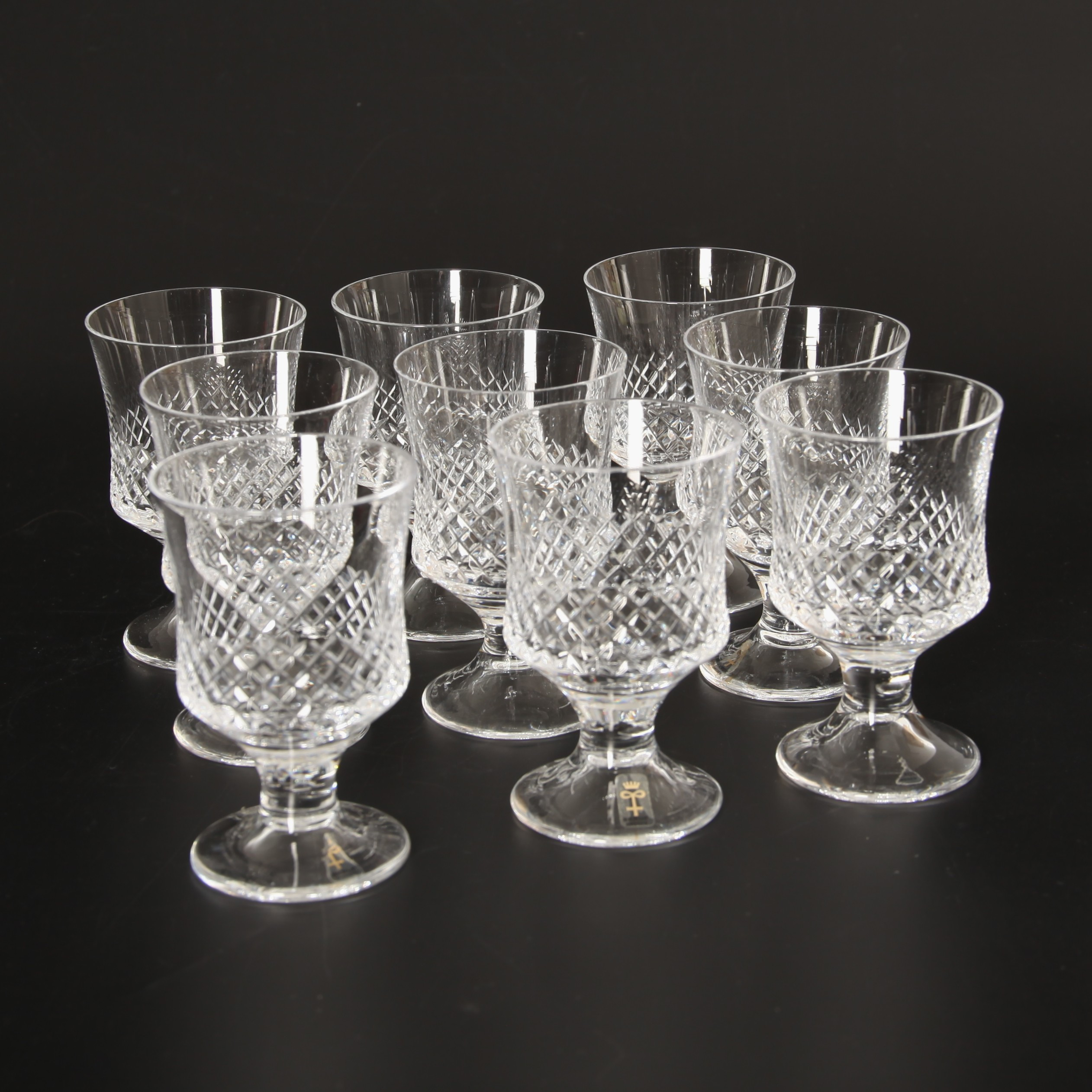 BENGT EDENFALK. 1924-2016. Glasservis, 61 delar, Skrufs Glasbruk.