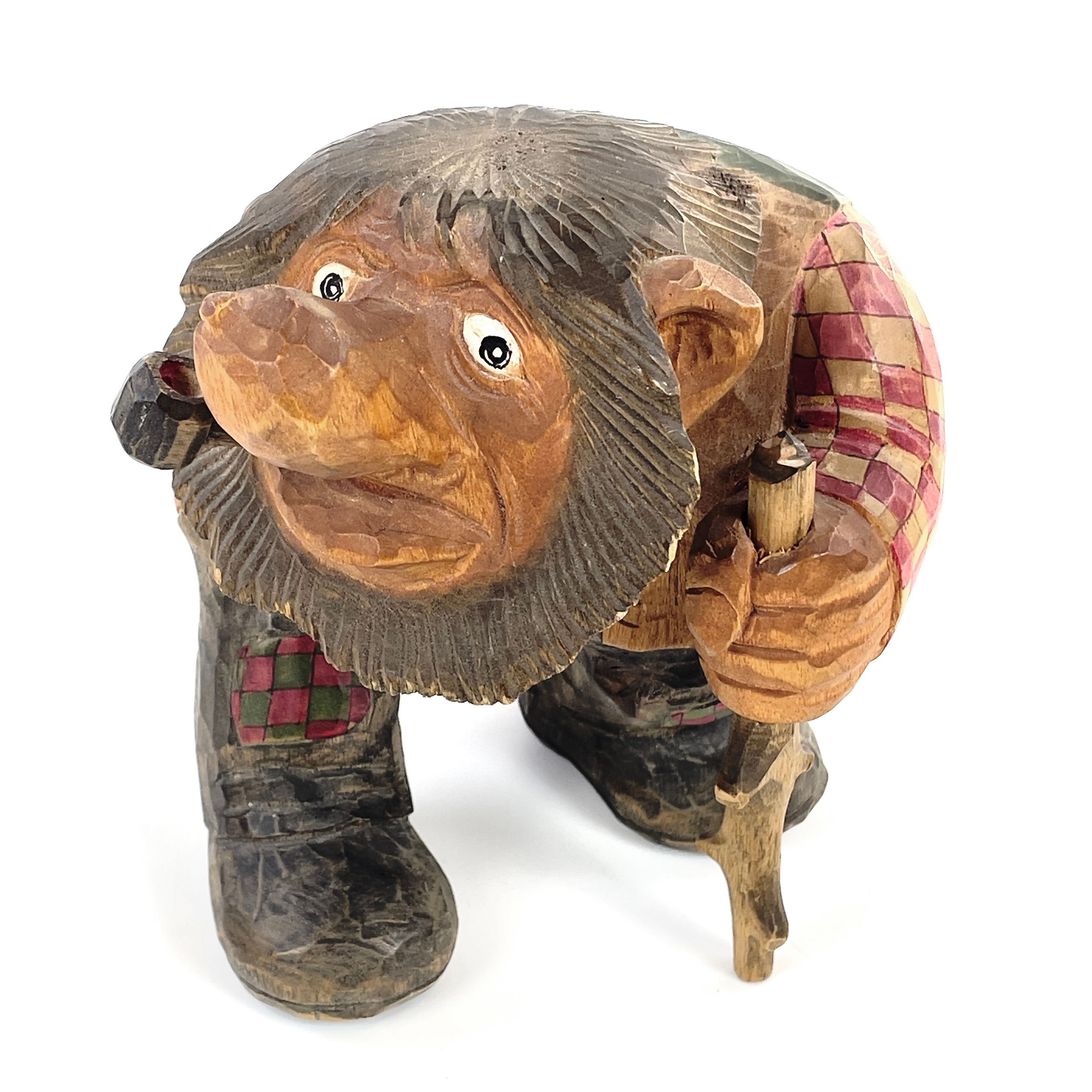 ANTON SVEEN. Skulptur, trä, troll, Norge, 1900-tal.