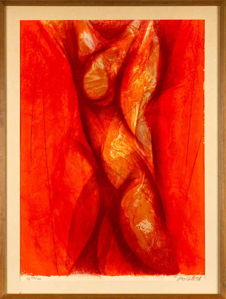 DANKA JAWORSKA. Färglitografi, Figur-motiv, Signerad och Numrerad 128/130.