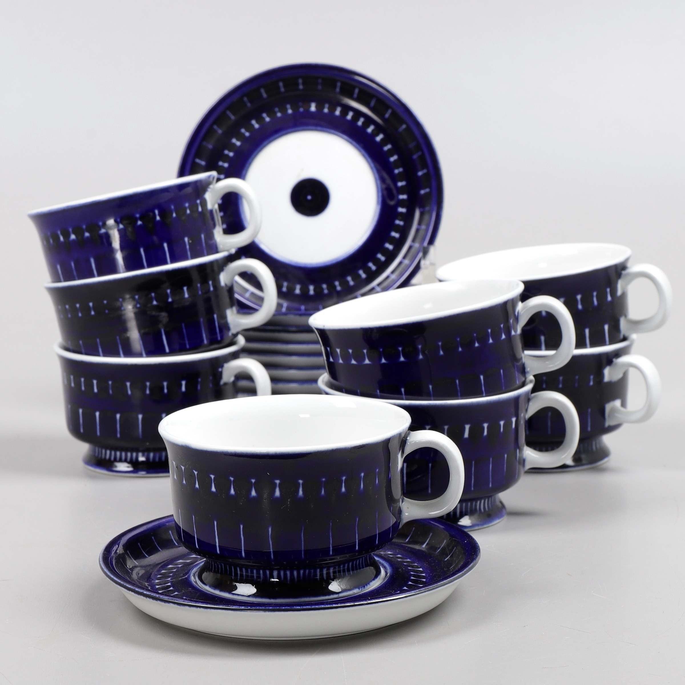 ULLA PROCOPÉ. Kaffeservis, 17 delar, "Valencia", Arabia, Finland, 1970-tal.