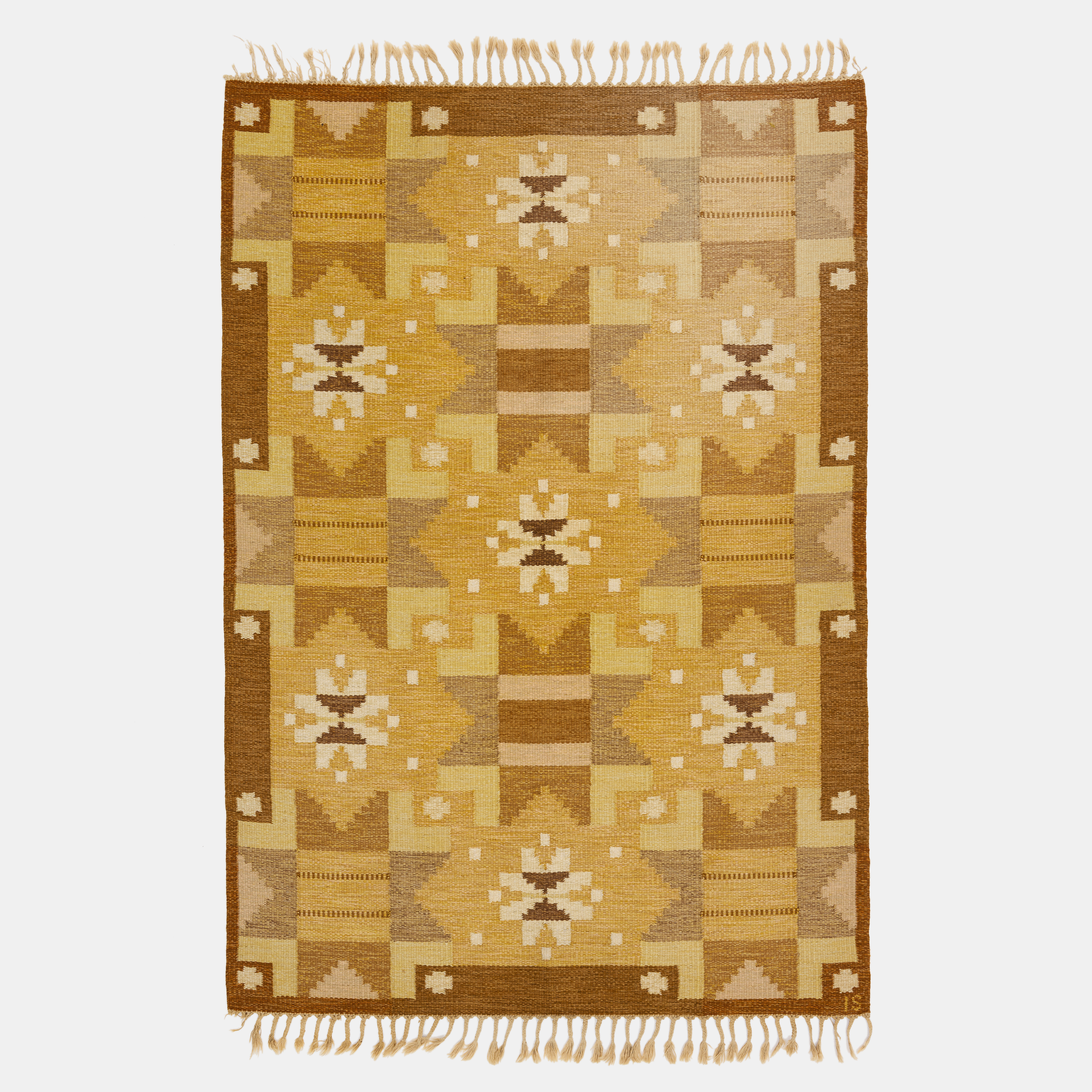 INGEGERD SILOW. Matta, rölakan, ca. 240,5 x 166 cm.