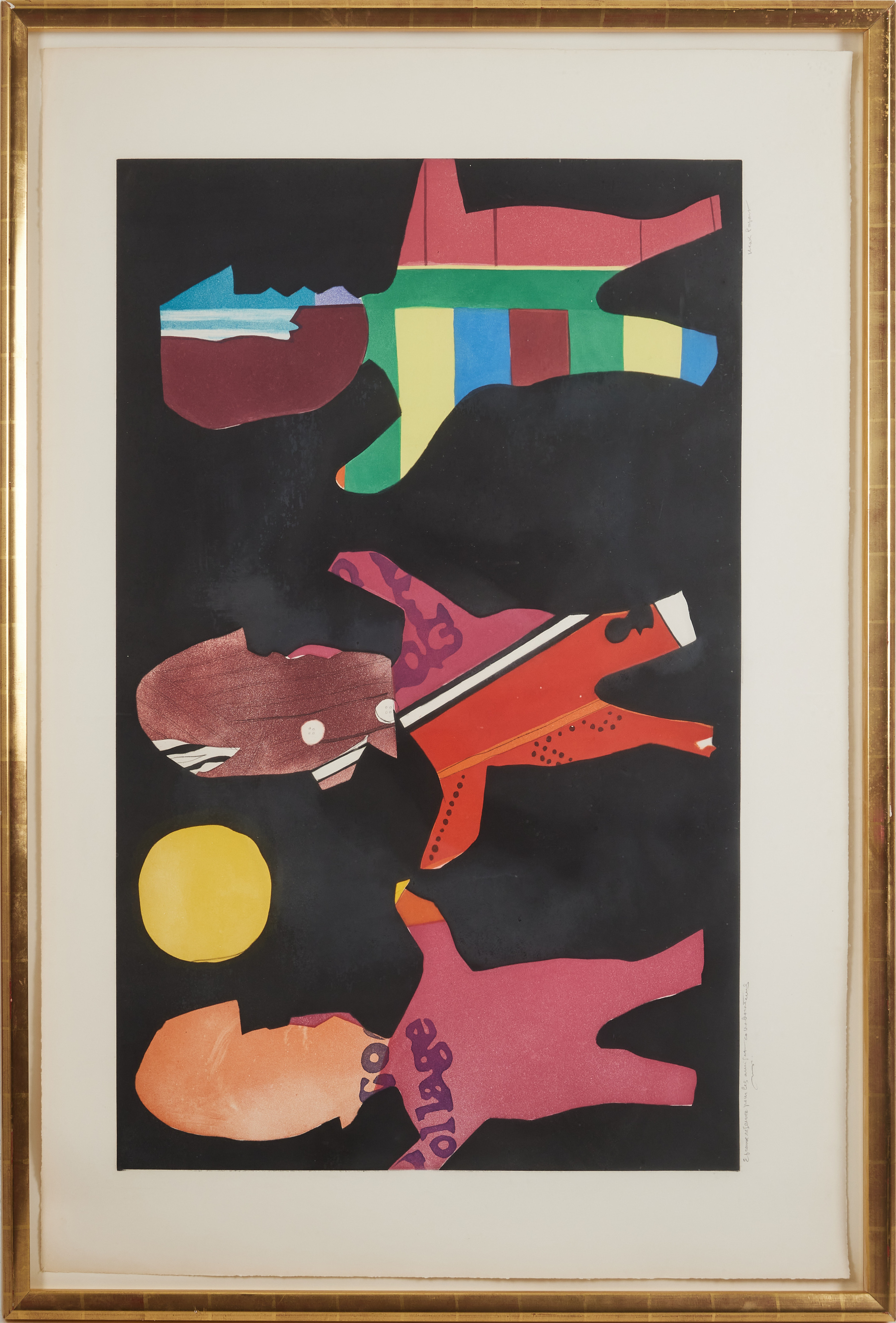 MAX PAPART. "Nous Trois". Epreuve reservée por les amis et collaborateurs, signerad, etsning.