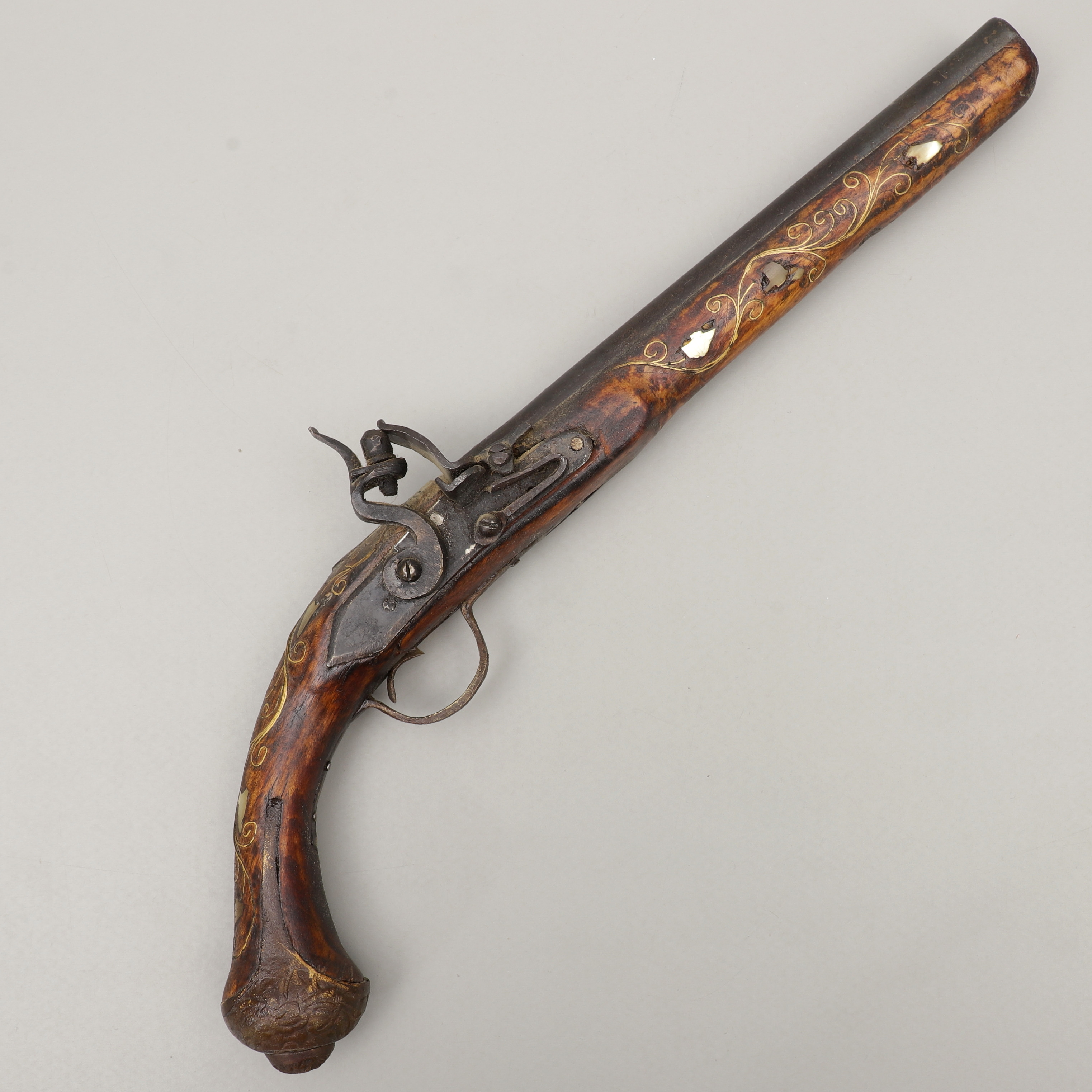 FLINTLÅSPISTOL, orientalisk, replika, 1900-tal.