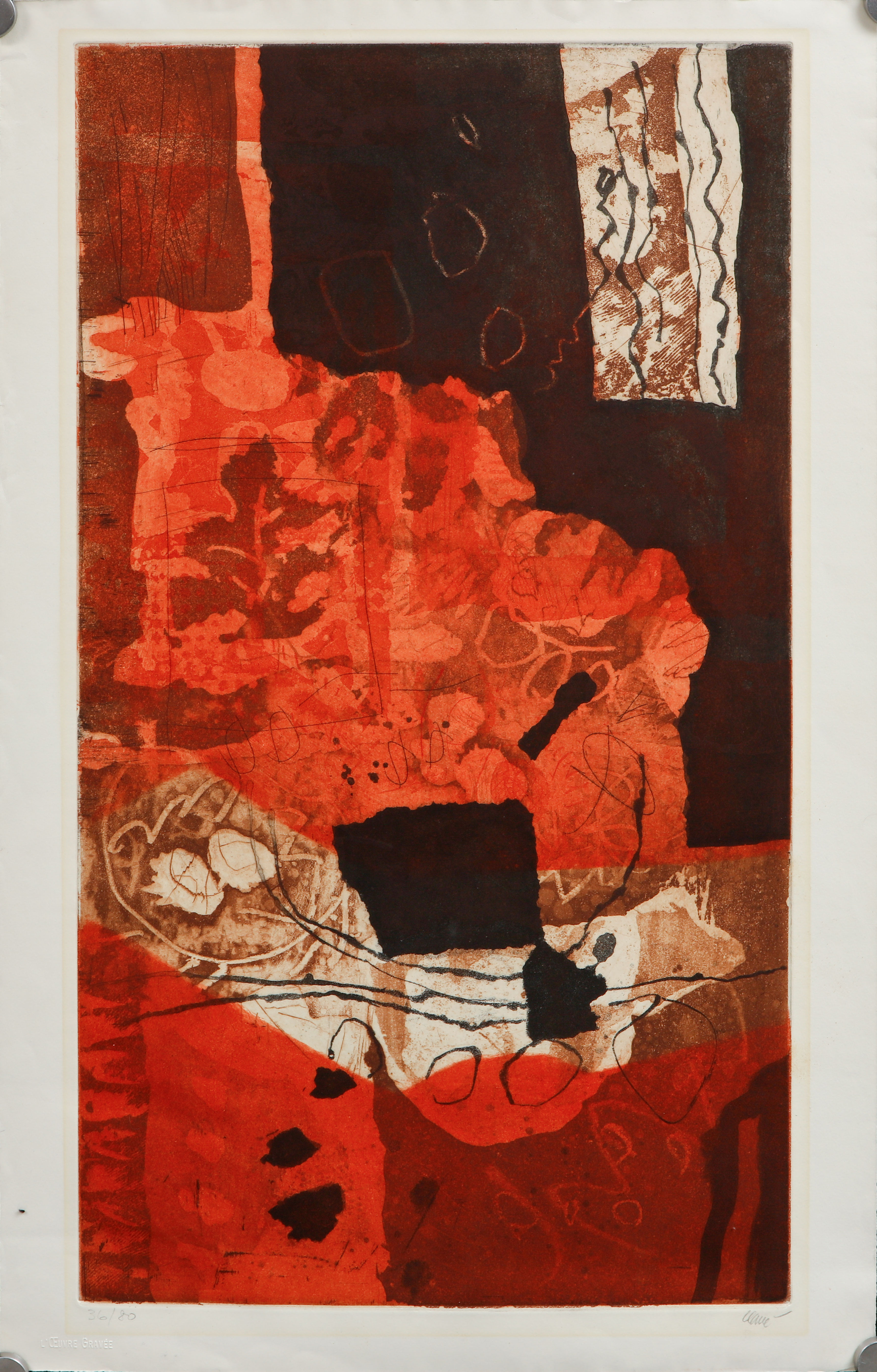 ANTONI CLAVÉ. Komposition, färglitografi, signerad och numrerad 36/80.