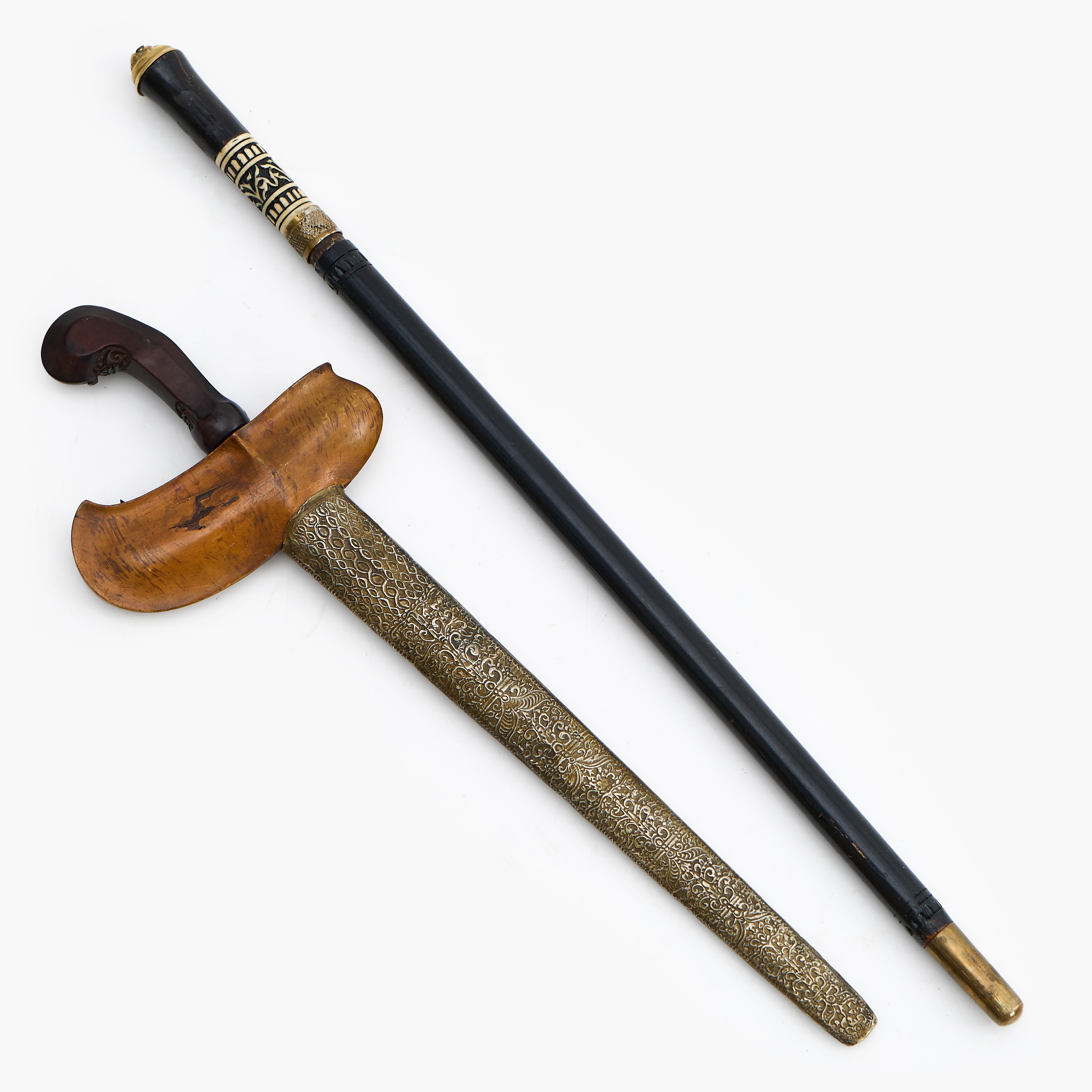 KRIS, Indonesien, STILETTKÄPP, Indien, 1900-tal.