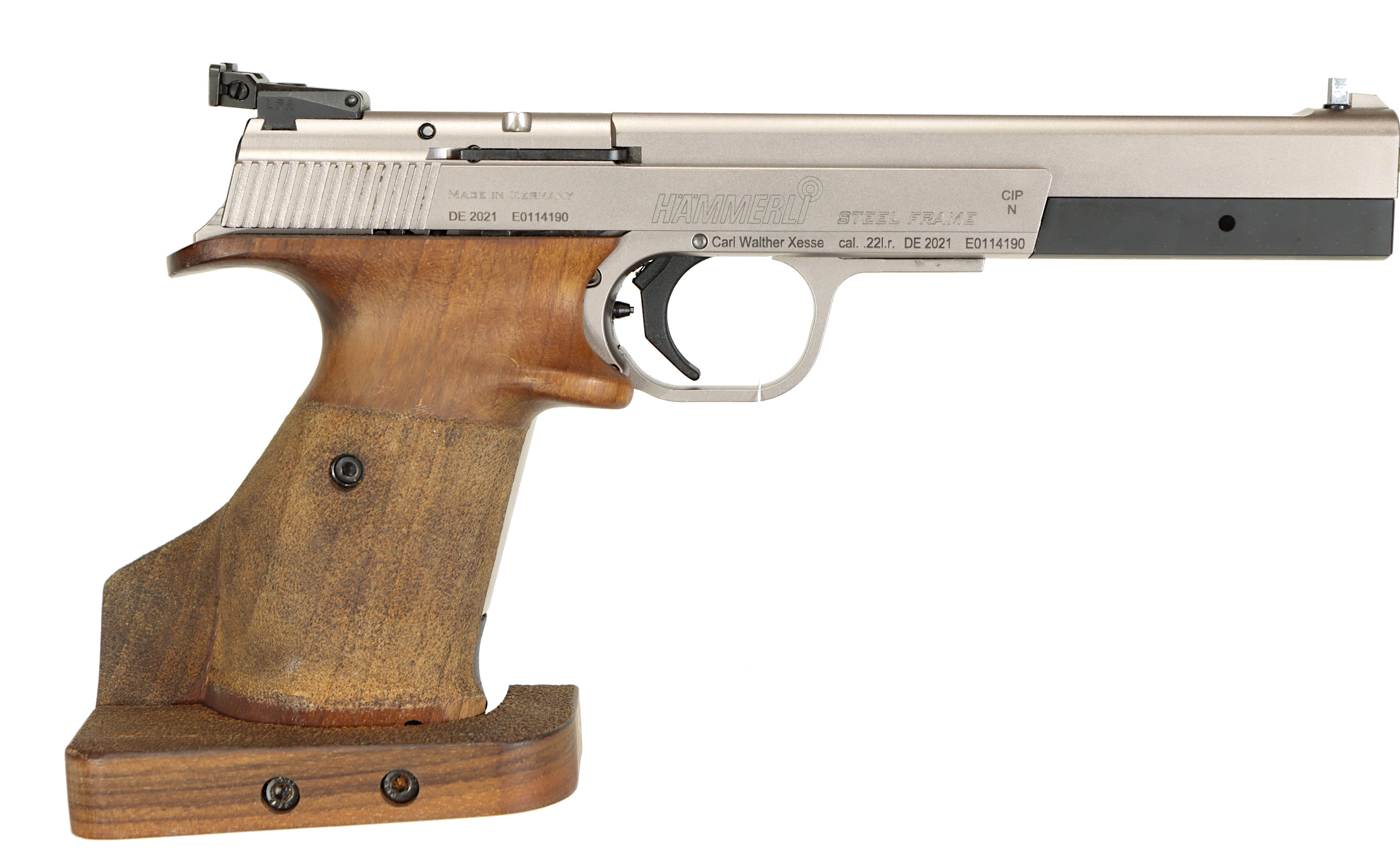 PISTOL, fabrikat Hämmerli, modell X-esse Expert SF, kaliber .22LR, tillv.nr E0114190, se-nr SE3241626.