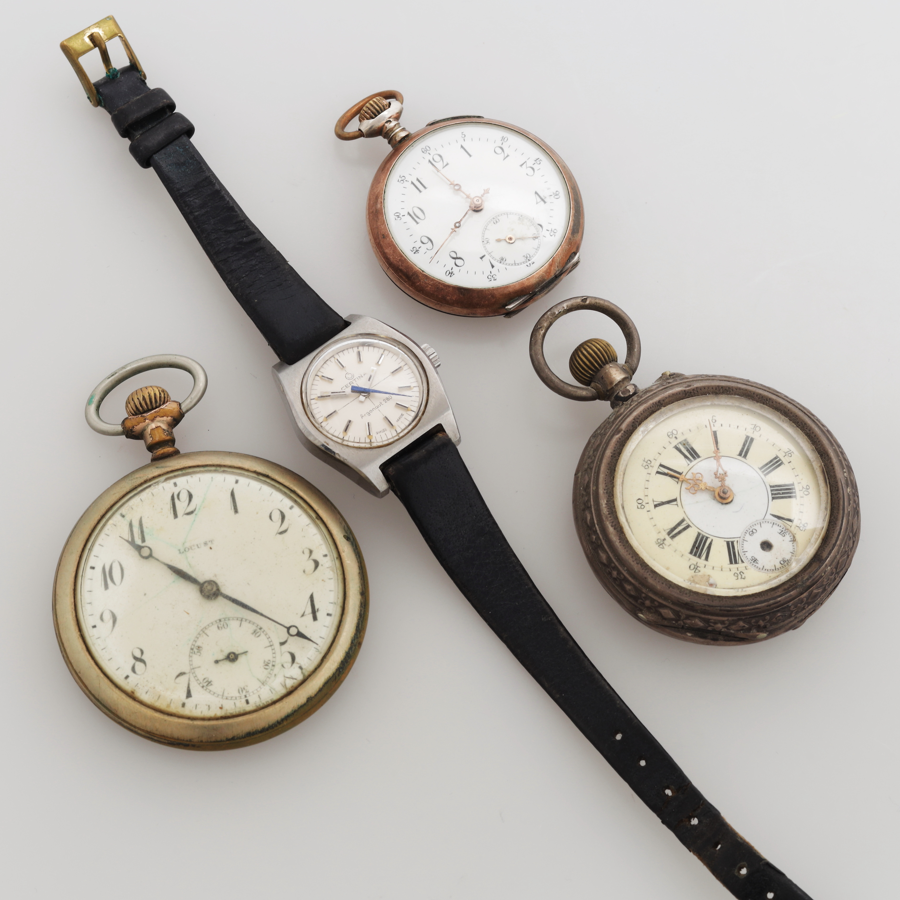 FICKUR, ARMBANDSUR, 4 delar, delvis silver, Certina mm.