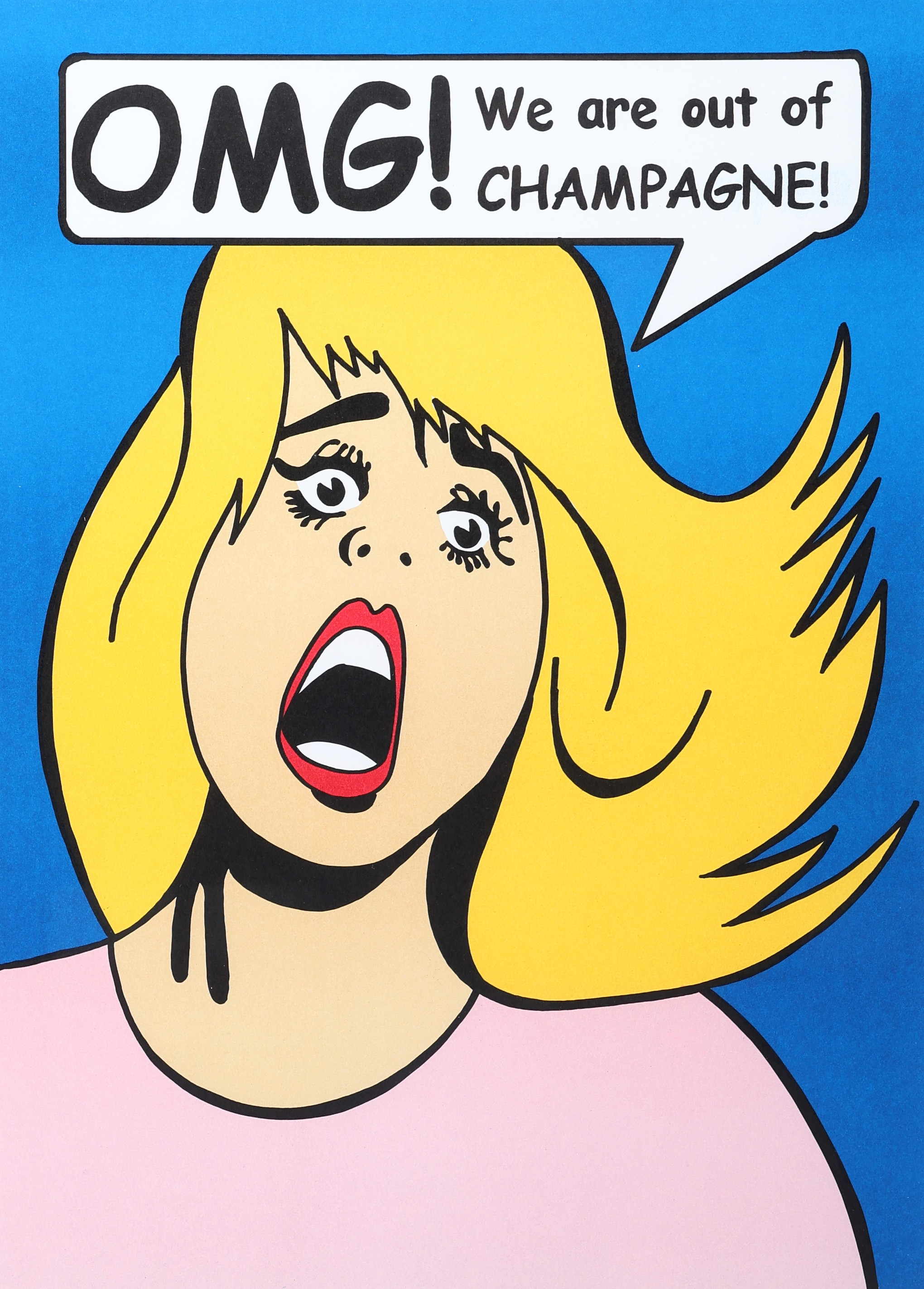 PETTER THOEN. Litografi, "Omg Champagne", signerad, numrerad, 271/290.