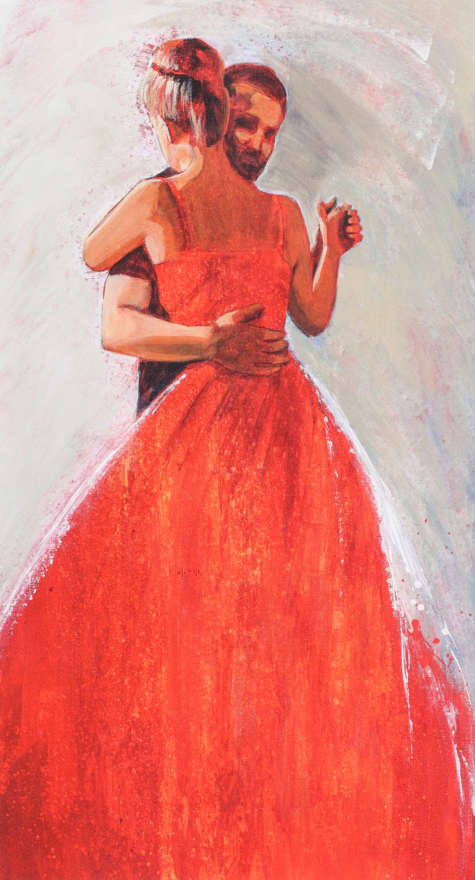 INGRID DRAMISKY. Litografi, "Sista Dansen", signerad, numrerad 102/120.