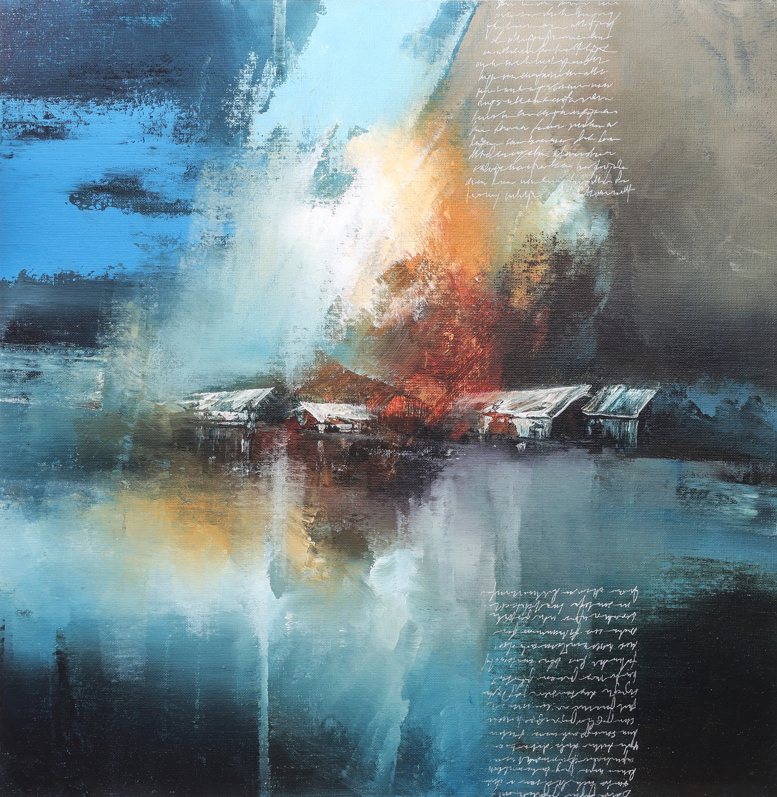 JONAS LUNDH. Färglitografi, "Kvällsljus", signerad, numrerad 66/100.