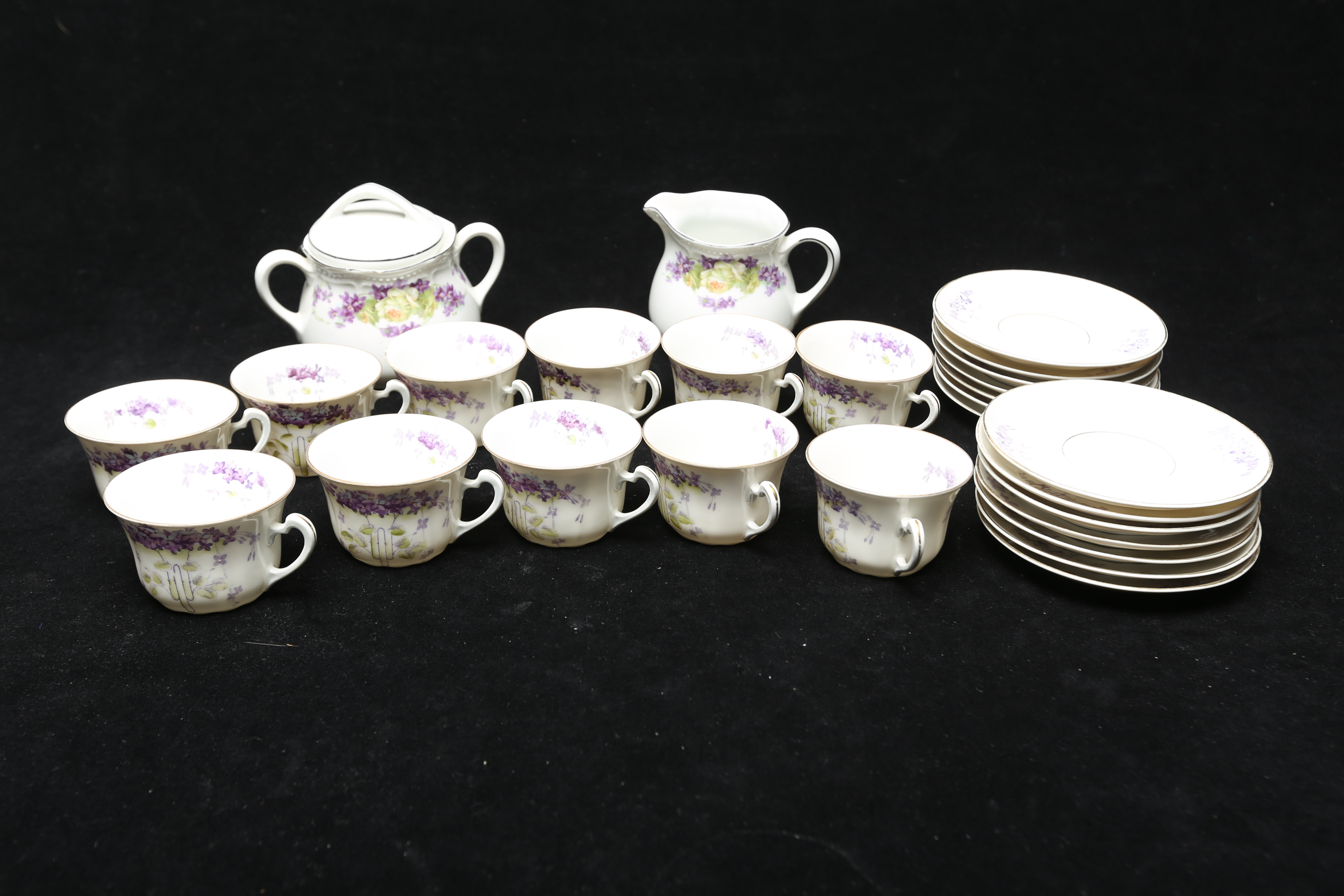 KAFFESERVISDELAR 13 st, Silesia. tidigt 1900-tal.