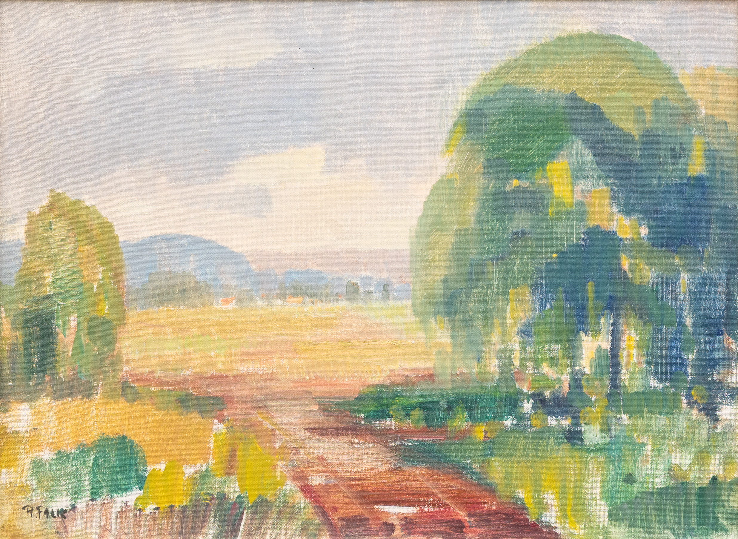 RAGNAR FALK. Landskap, olja på duk, signerad.