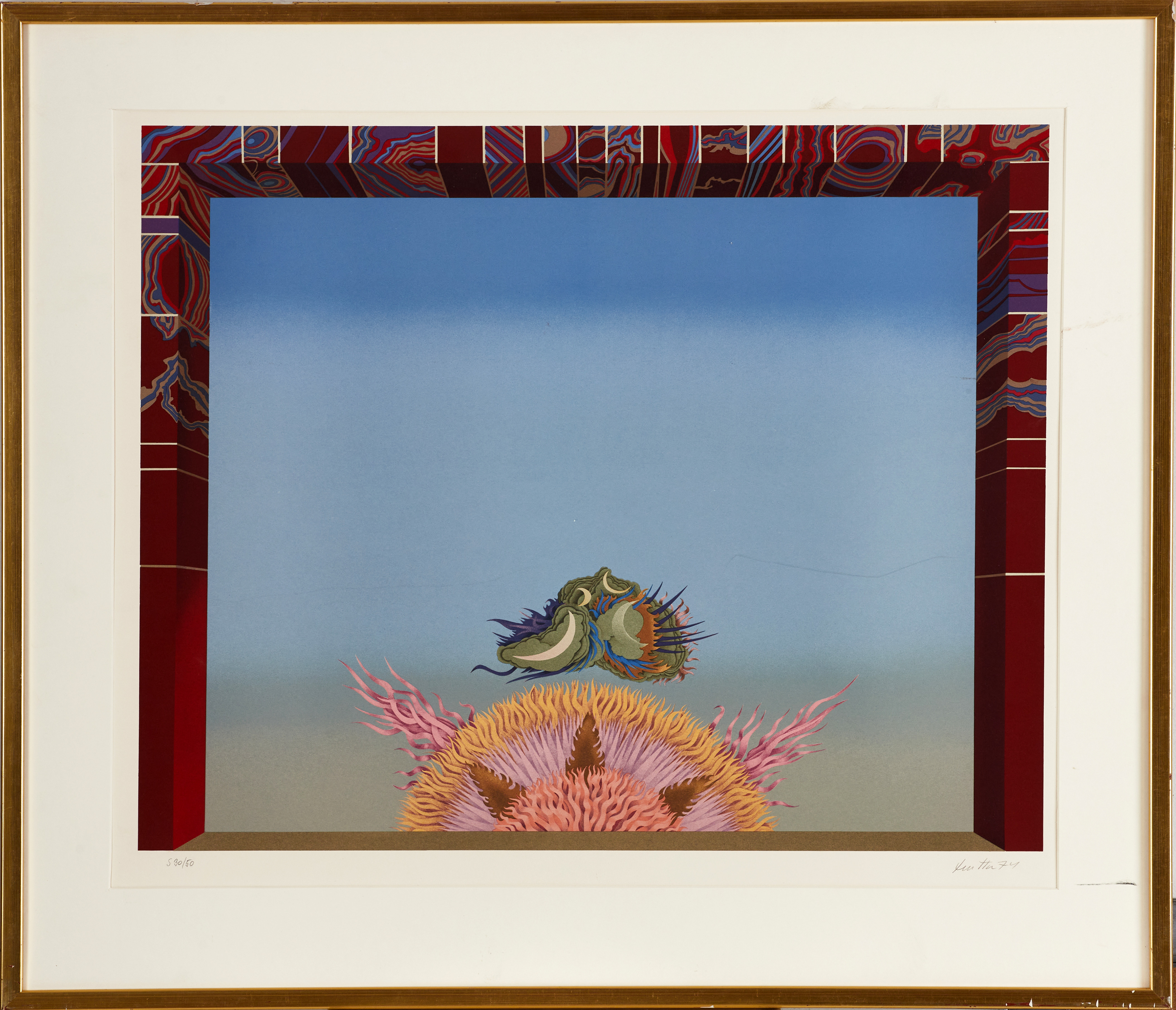 WOLFGANG HUTTER (FÖDD 1928). Ur "Trollflöjten", signerad och daterad 74, numrerad S.30/50, färglitografi.