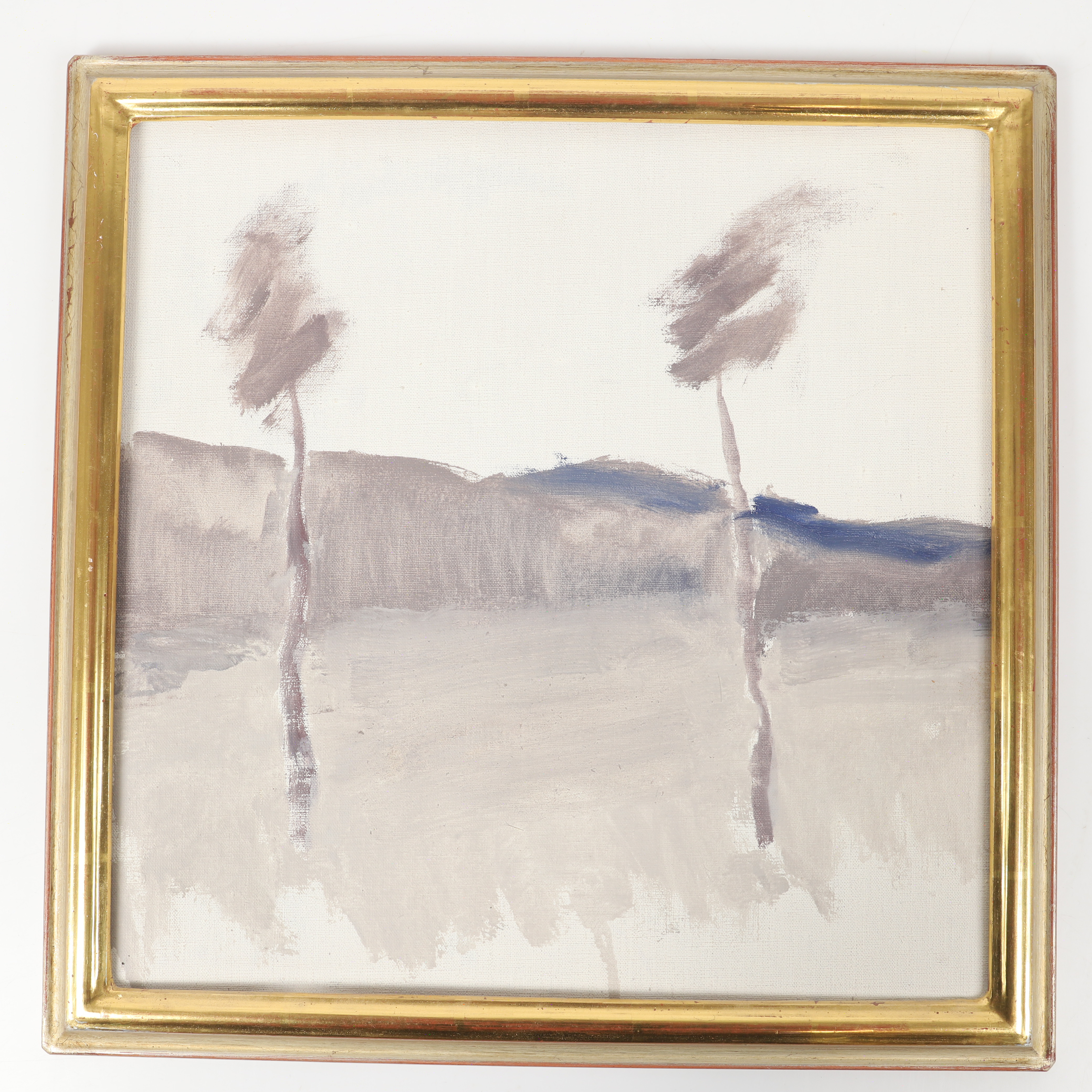 GÖTHE PLAHN. 2 träd, olja på pannå, signerad, 1978.