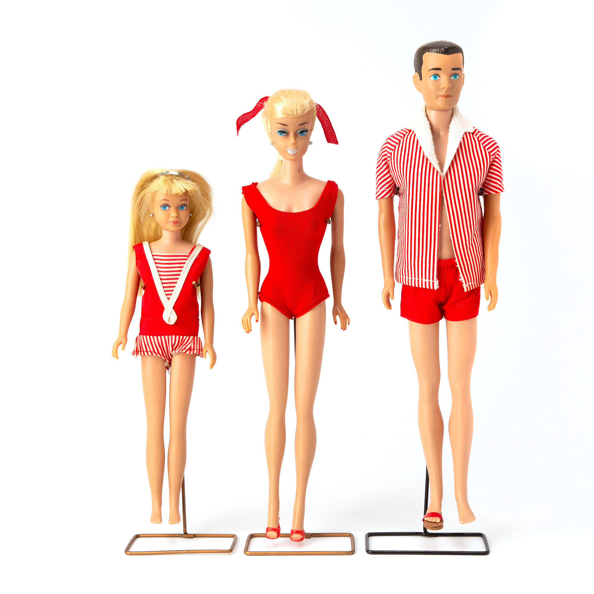 BARBIEDOCKOR, 3+1 st, Barbie, Skipper, Ken, Mattel INC, USA.