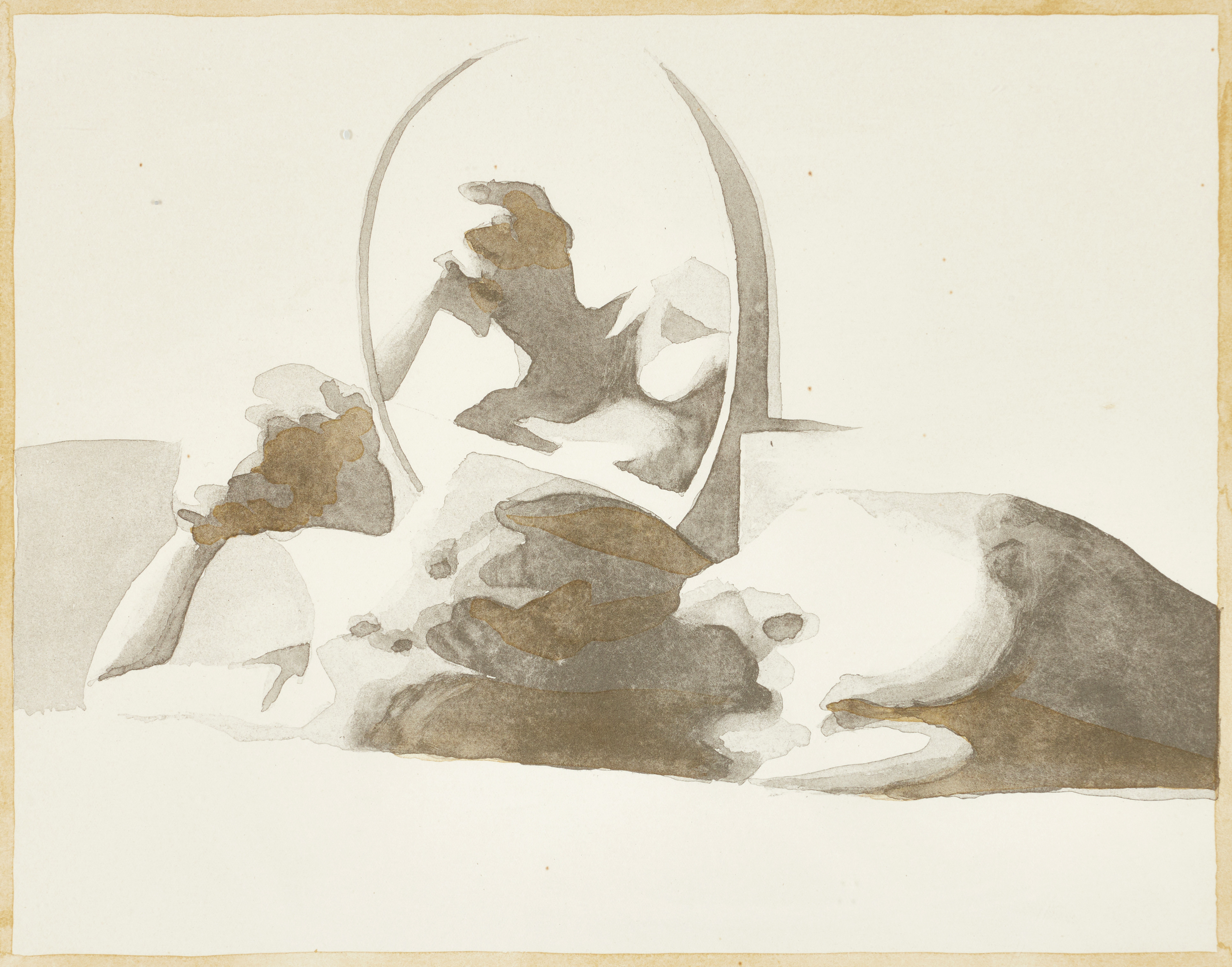 PÄR ANDERSSON (1926-2015). "Spegeln", monogramsignerad P.A., litografi.