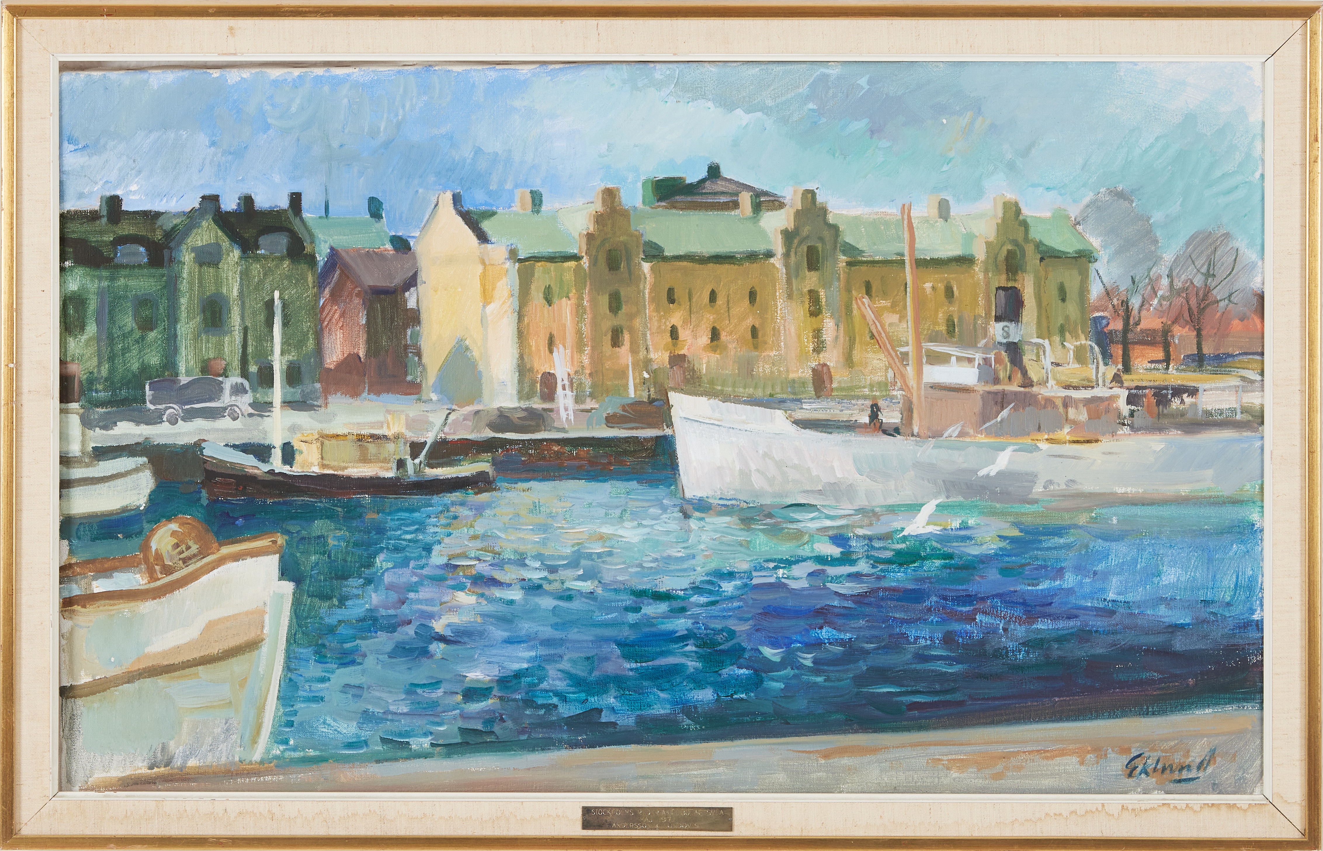 BENGT EKLUND (1916-1989). Stockholmsmotiv, olja på duk.