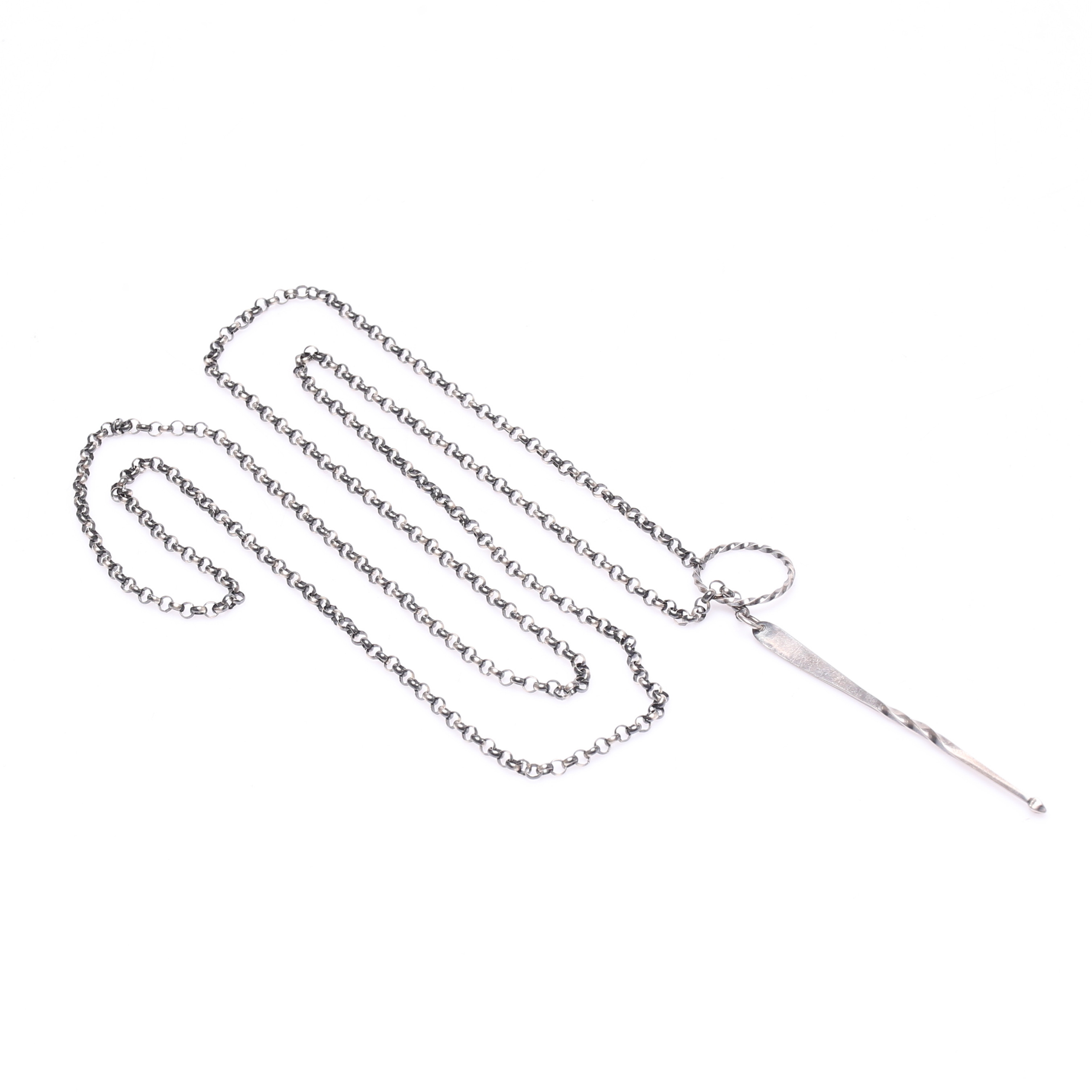 DRÄKTKEDJA, kedja till folkdräkt, silver, Värend.