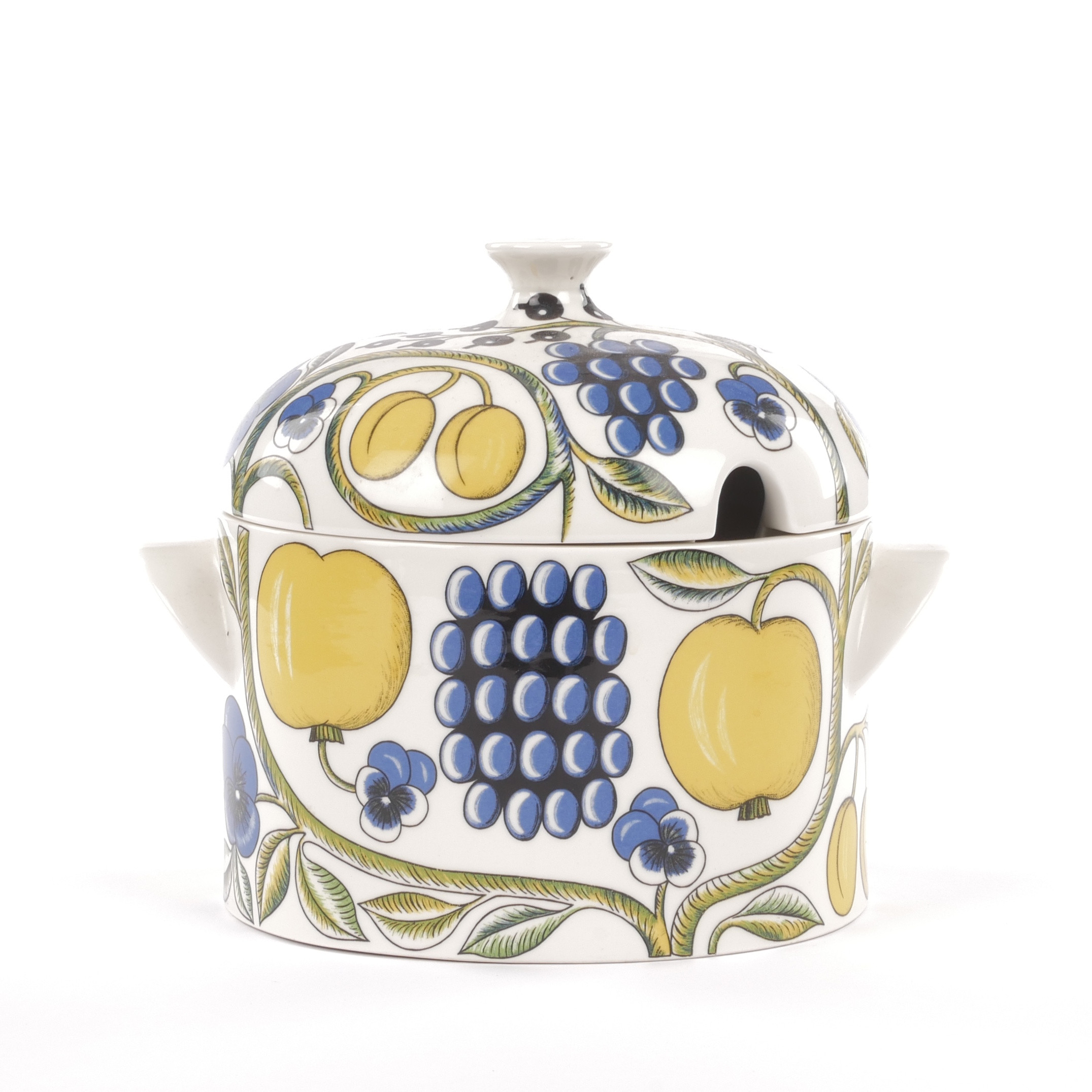 BIRGER KAIPIAINEN. Karott med lock, "Paratiisi", porslin, Arabia.