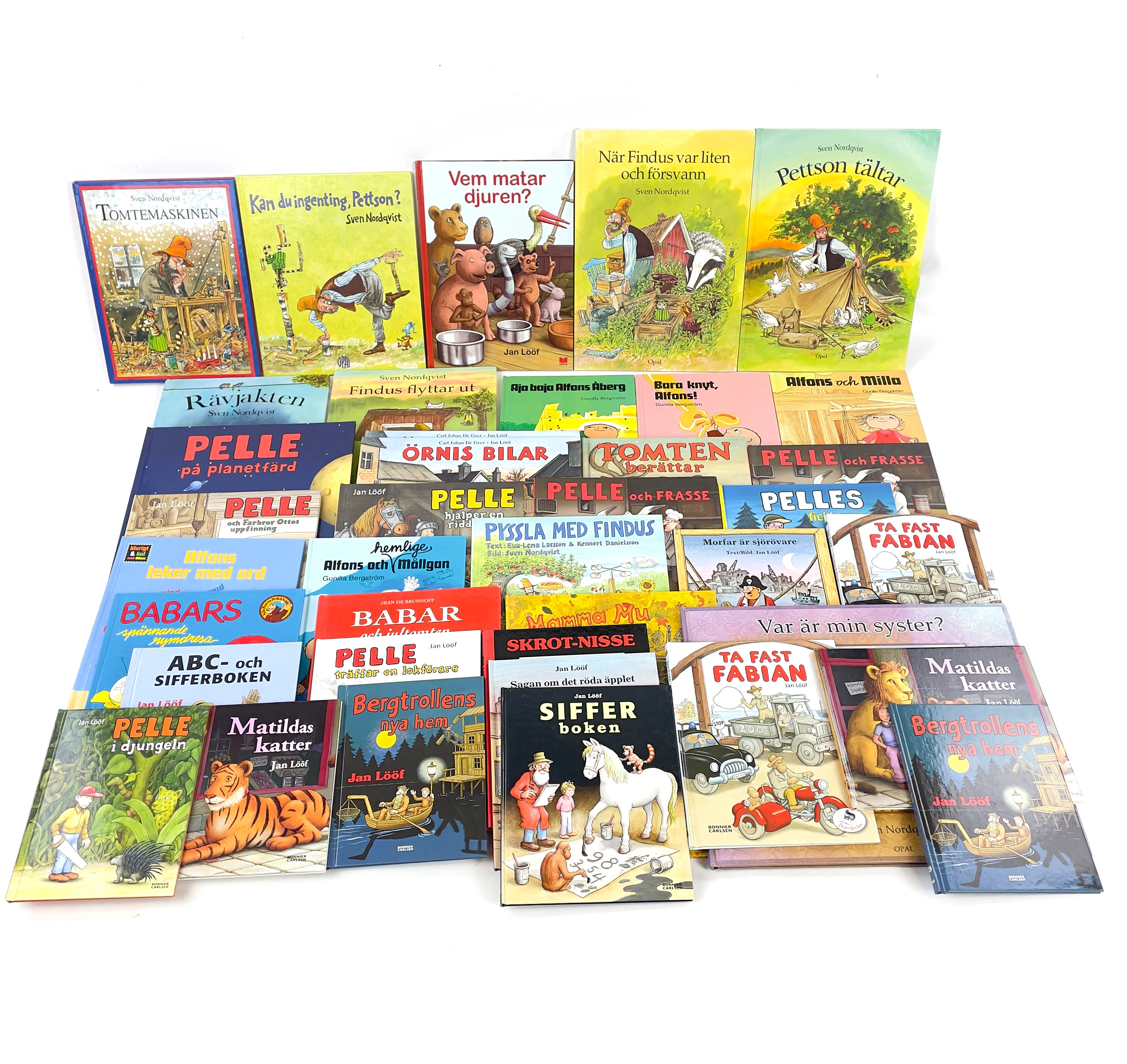 PARTI BARNBÖCKER, 39 st. Jan Lööf, Sven Nordqvist, Gunilla Bergström m.fl.