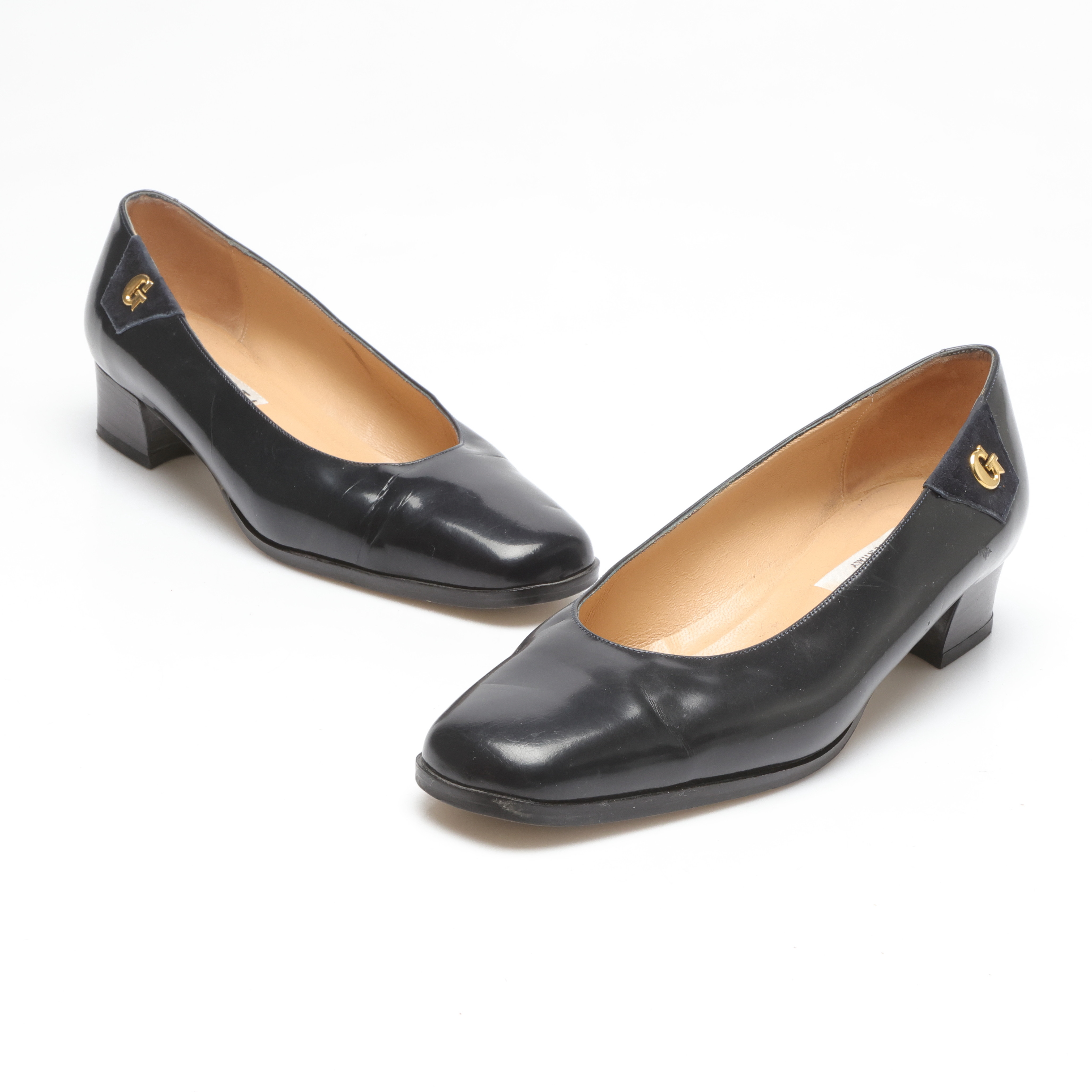 SKOR, ett par, dam, skinn, Giusti, Italien.