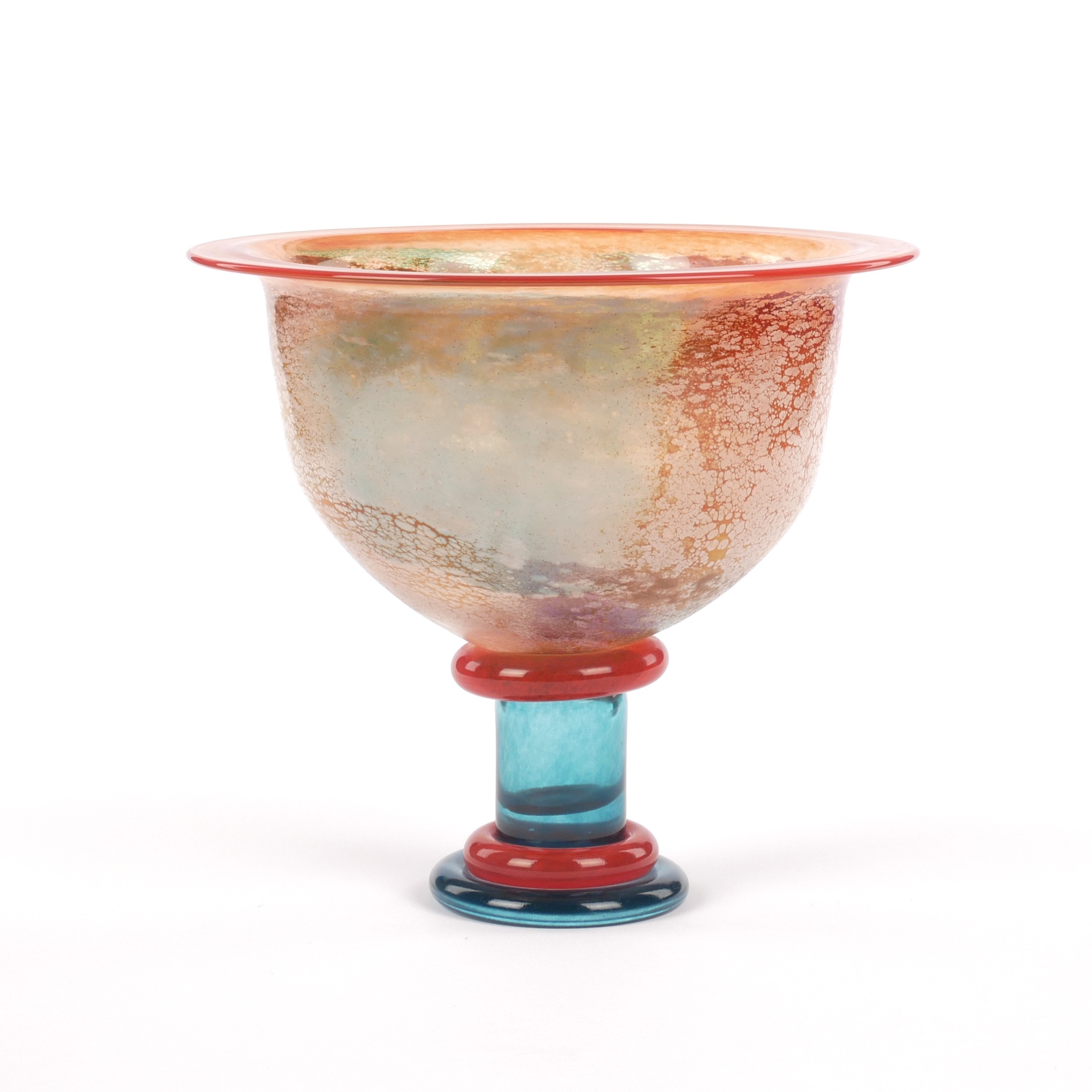 KJELL ENGMAN. Skål på fot, "Cancan", konstglas, Kosta Boda.