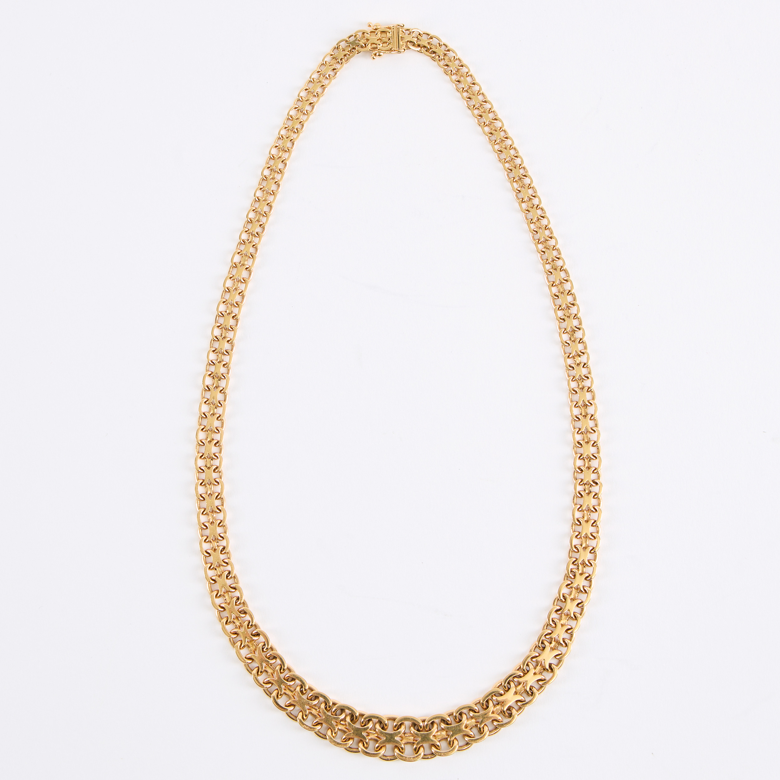 HALSBAND, guld 18K, X-länk.