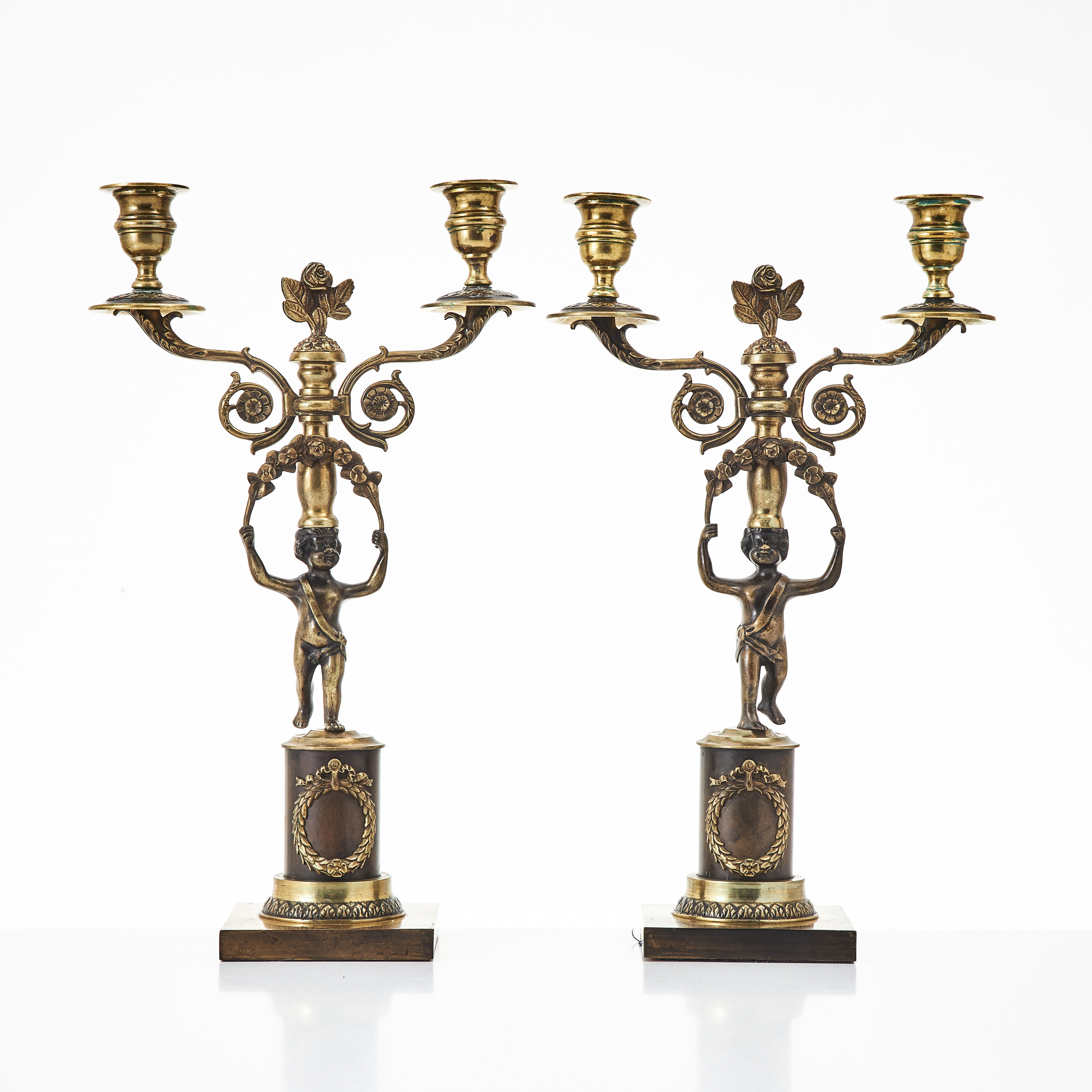 LJUSSTAKAR, 1 par, 1900-talets första hälft, empirestil.