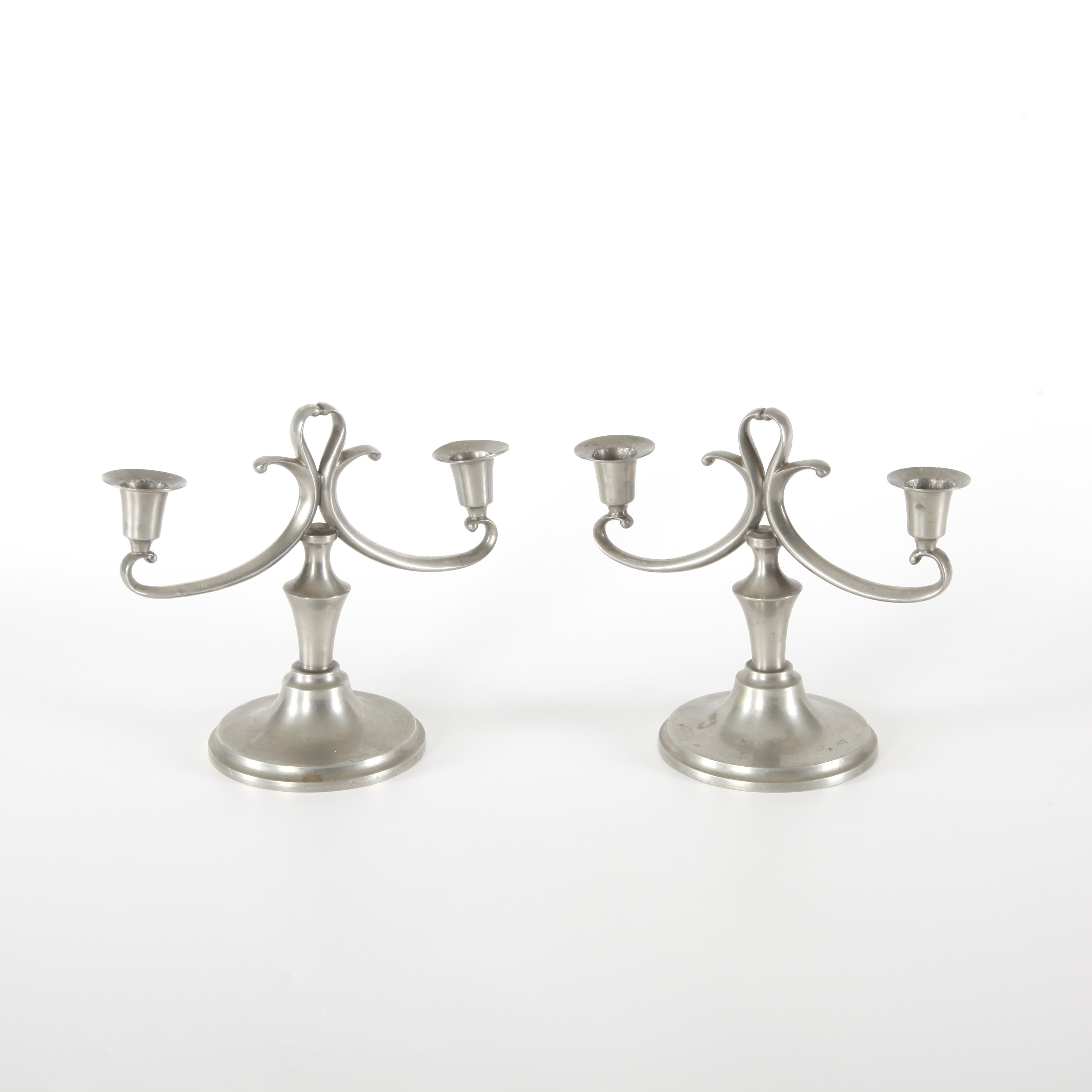 LJUSSTAKAR, 1 par, tenn, Sverige 1900-talets första hälft.