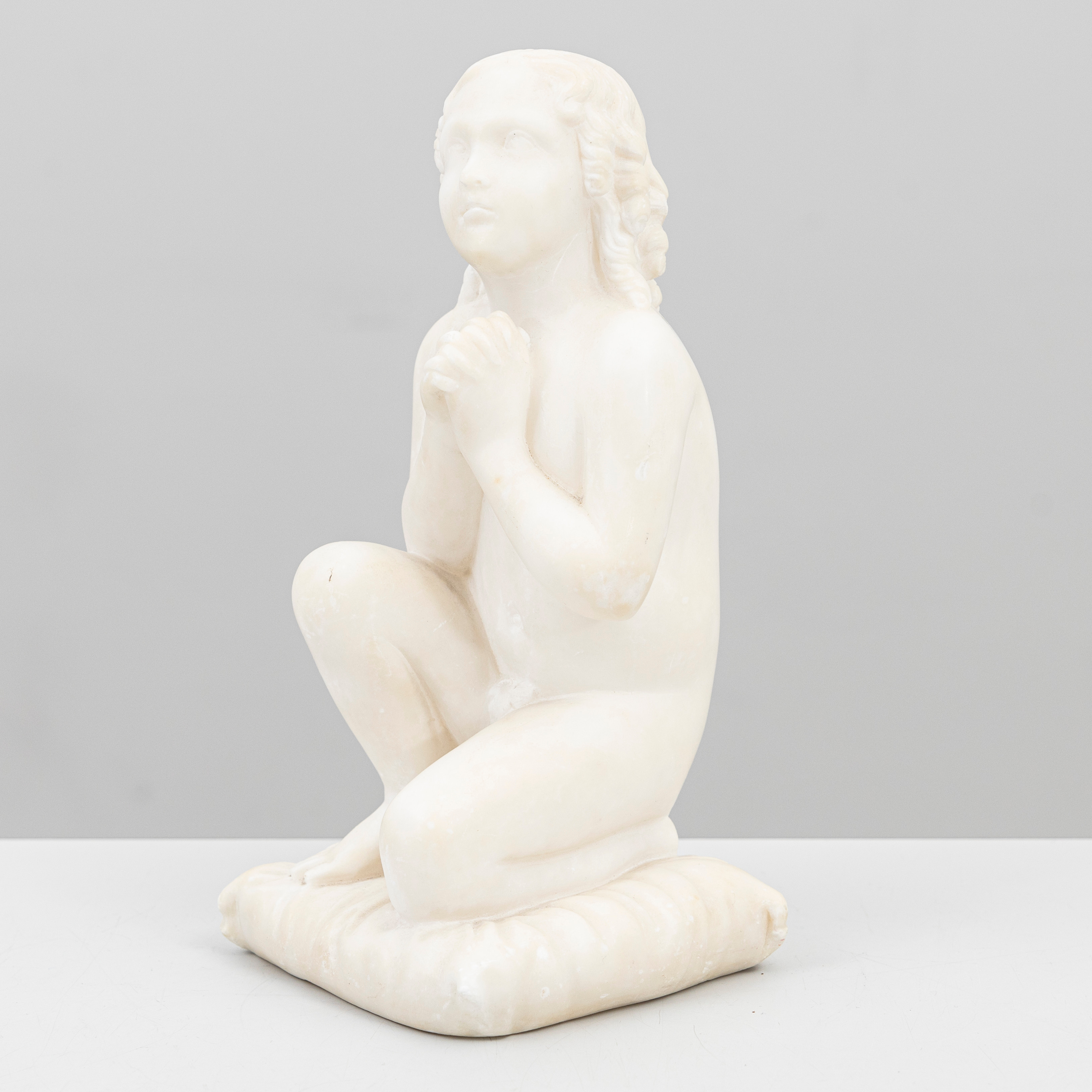 PAMPALONI LUIGI (1791 - 1847). EFTER. Pojke, alabaster, osignerad, Italien, 1900-tal.