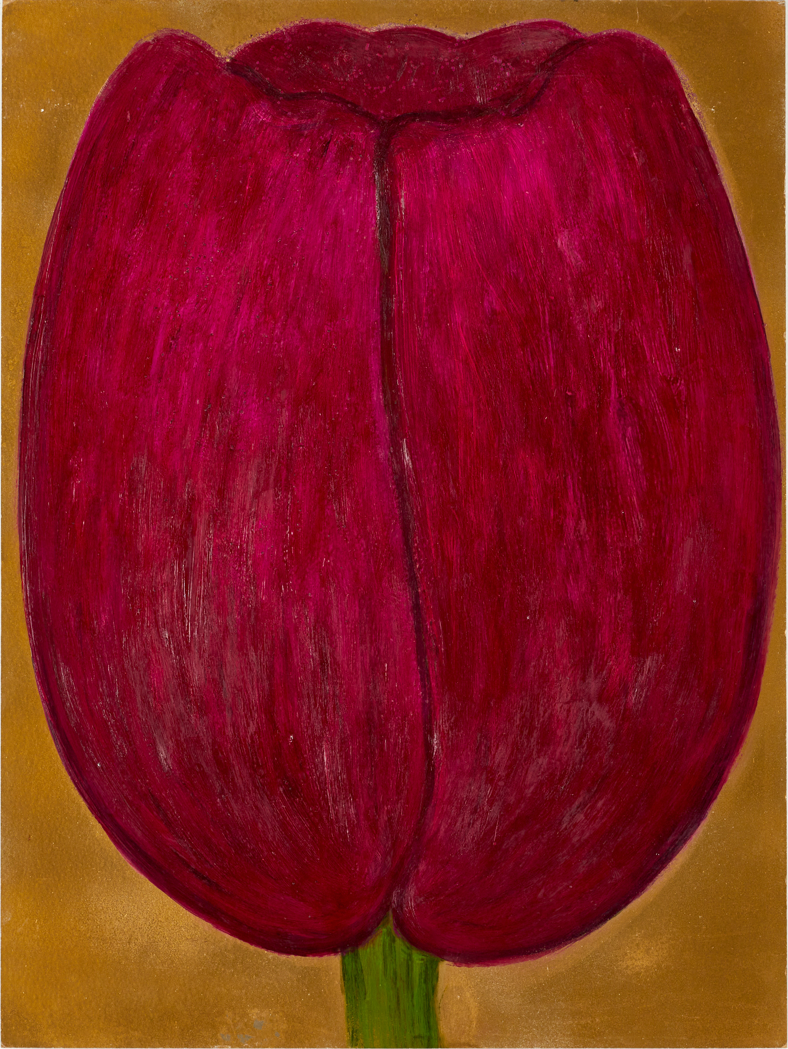 BARBRO ANDERSSON (FÖDD 1948). "Tulpan" signerad och daterad a tergo 1999, mixed media på pannå.