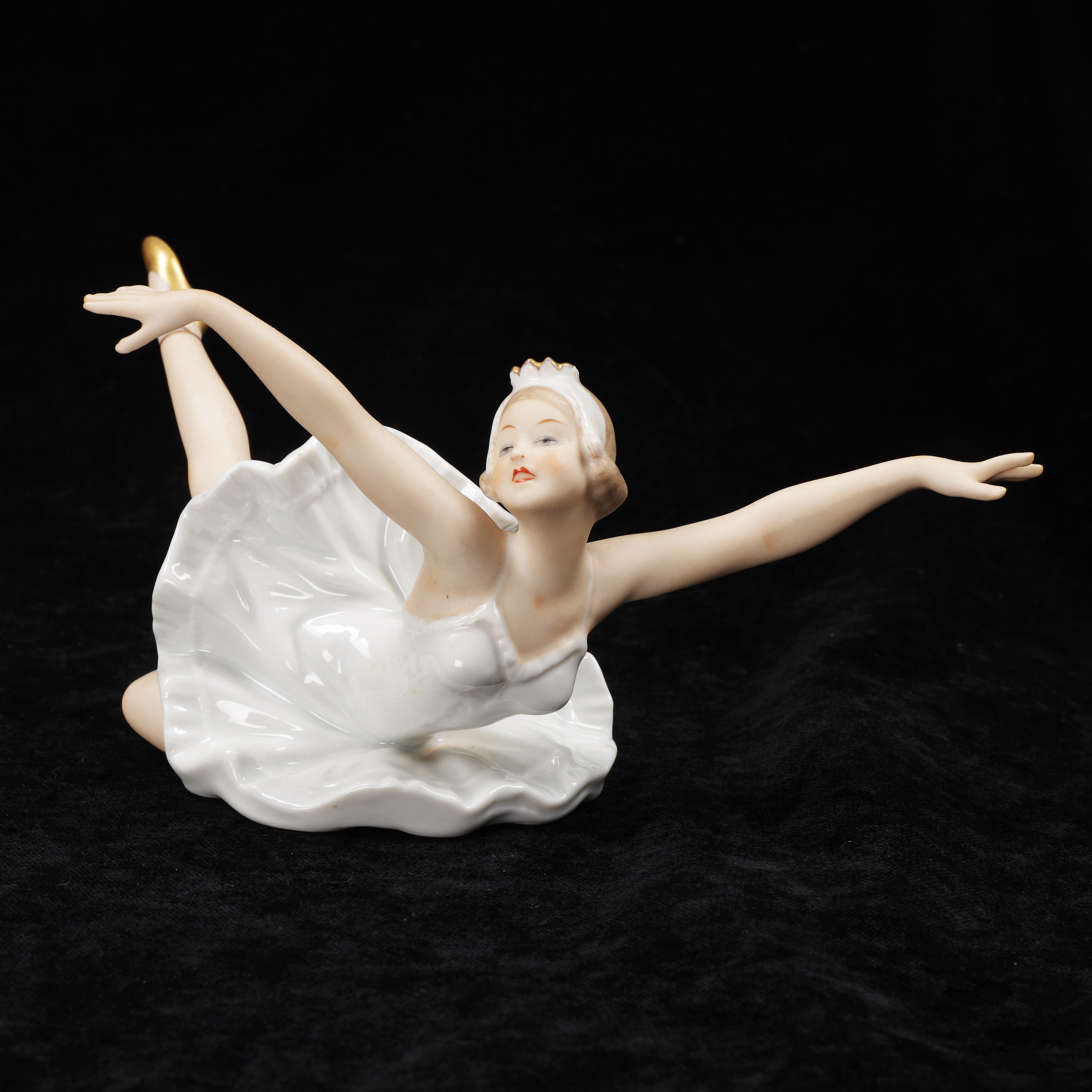 FIGURIN, ballerina, porslin, Wallendorf, Tyskland, 1900-talets mitt.