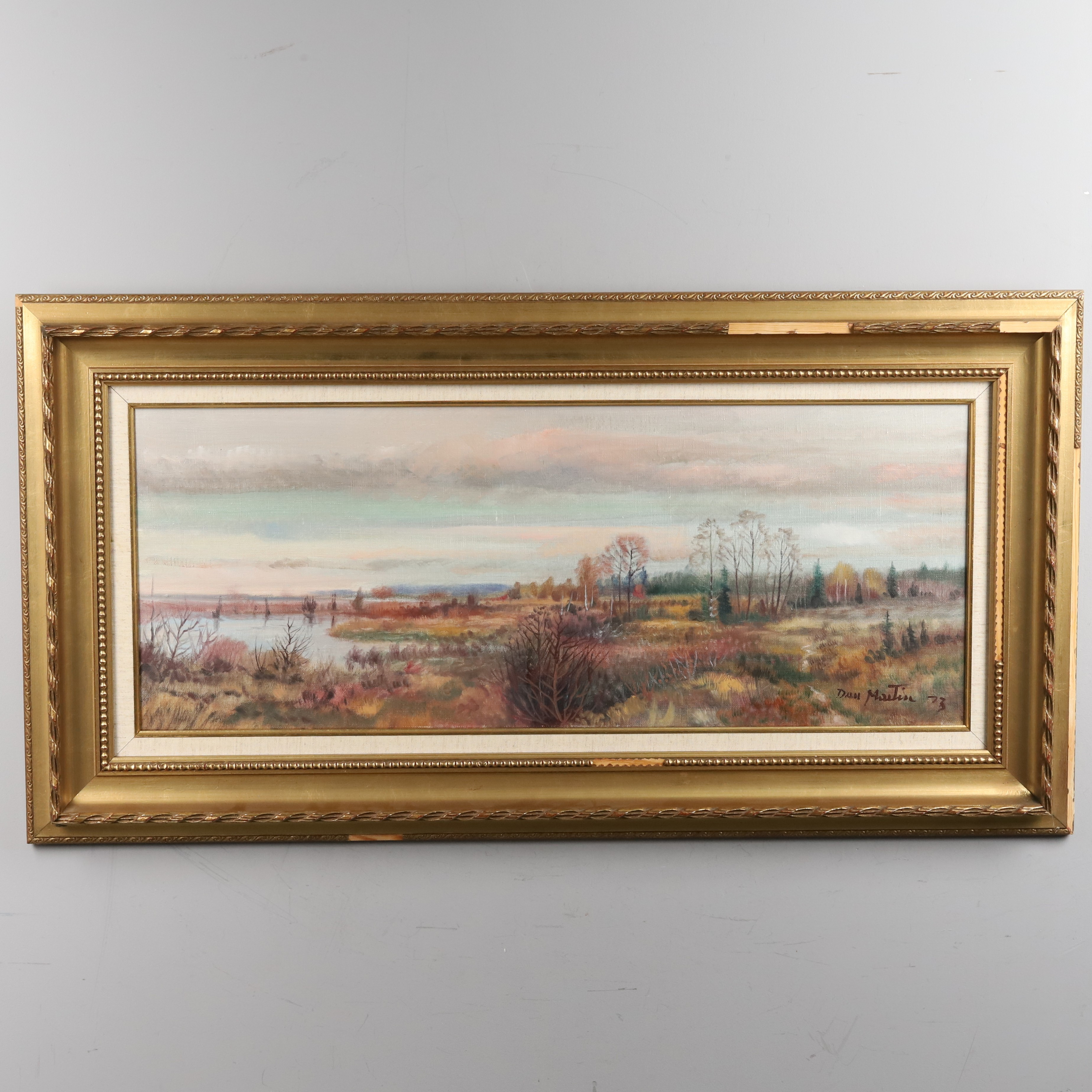 DAN MARTIN MASELL. DAN MARTIN MASELL. Myrlandskap, olja på duk, signerad Dan Martin. -73.