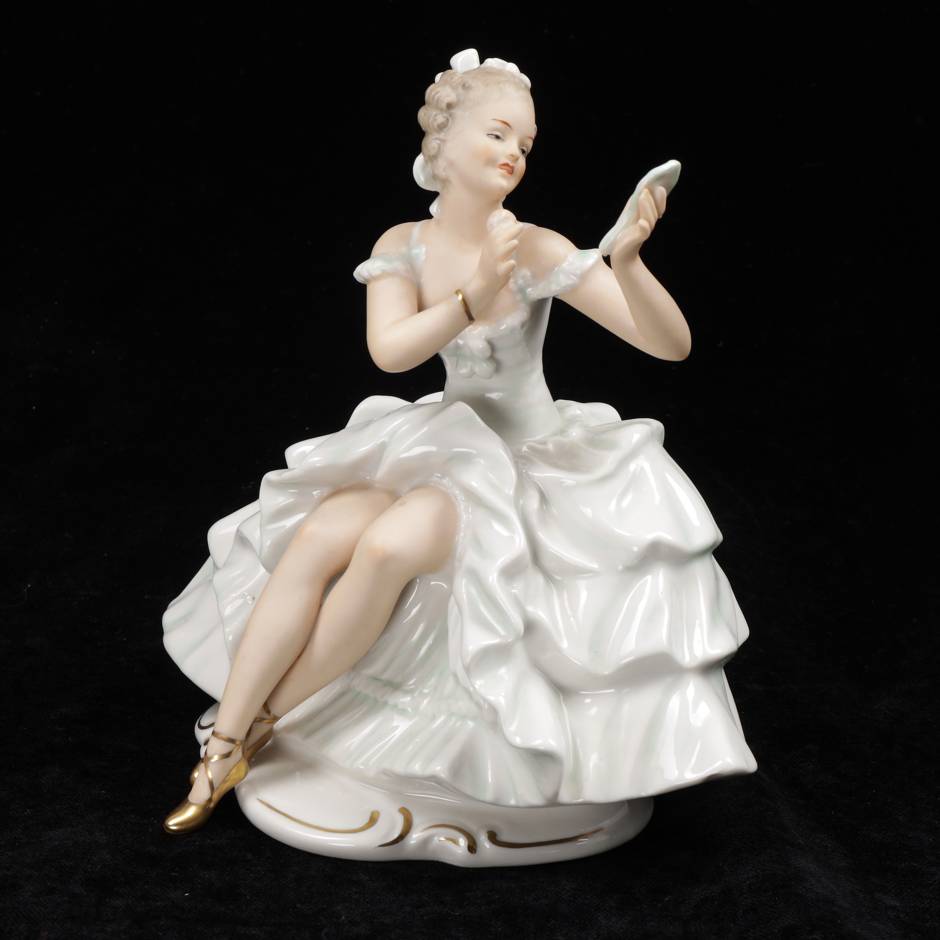 FIGURIN, sminkstund, porslin, Wallendorf, Tyskland, 1900-talets mitt.