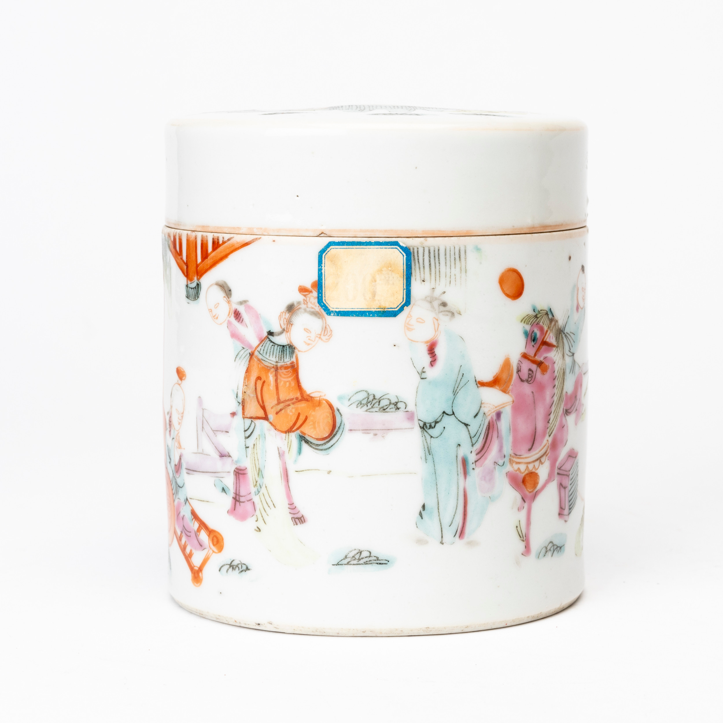 BURK med LOCK. porslin, Kina, Tongzhi (1862-1875).