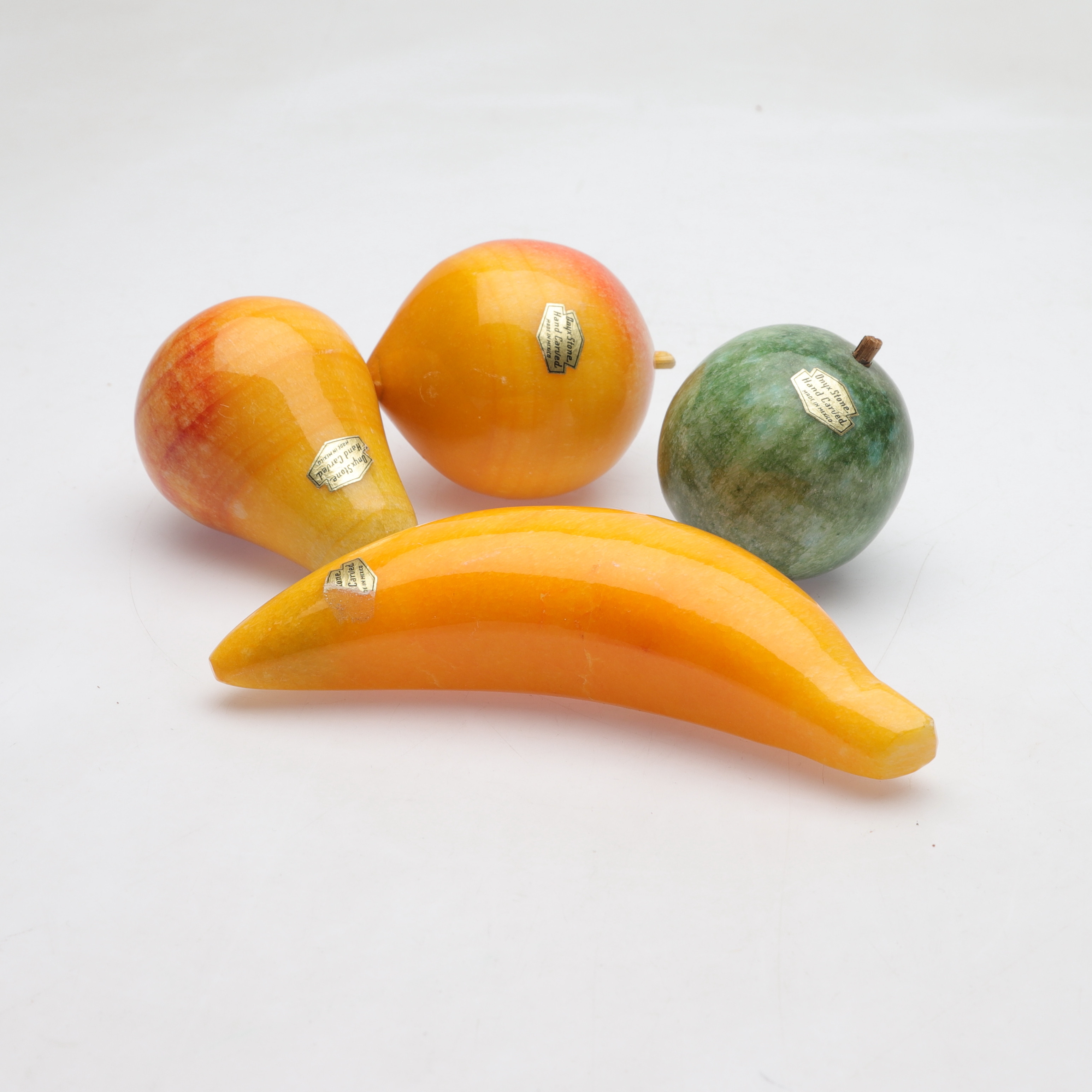 BORDSDEKORATION, 4 delar, Onyx, Mexiko, 1900-talets andra hälft.