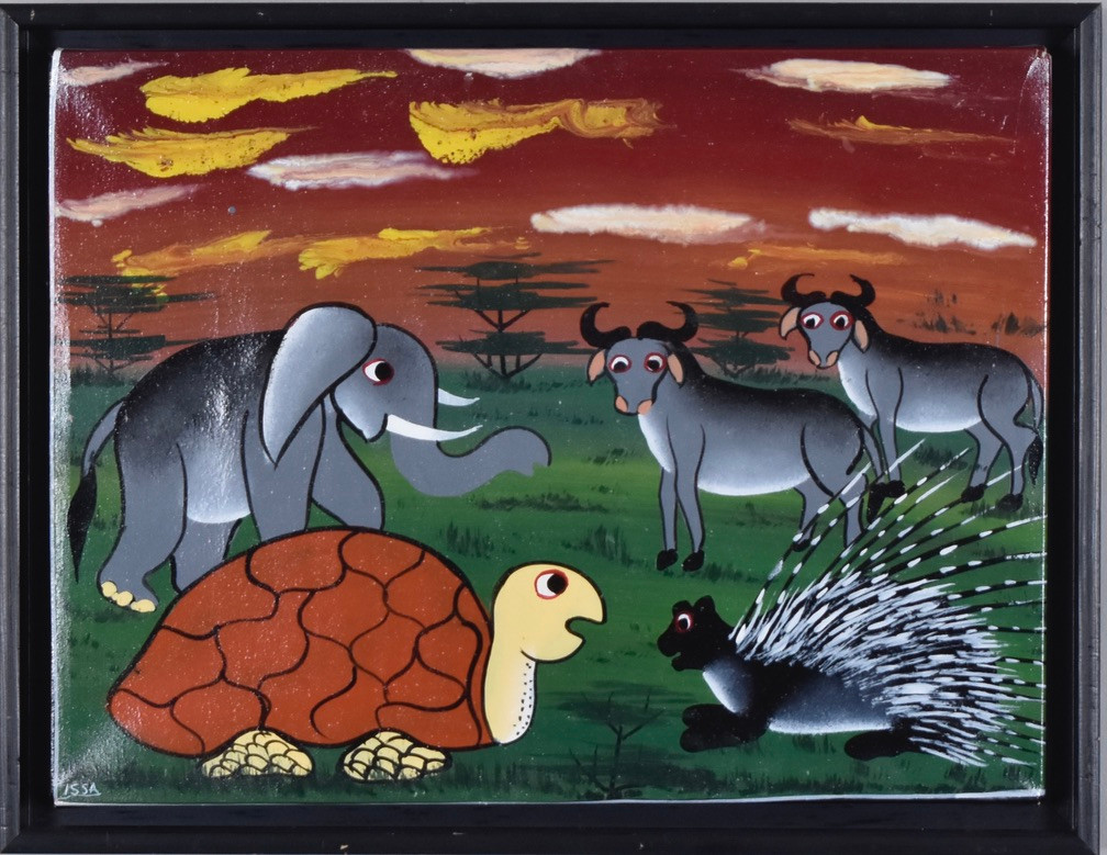 ISSA THABIT MCHISA (1969 - 2018). Olja på duk, "Tinga Tinga".