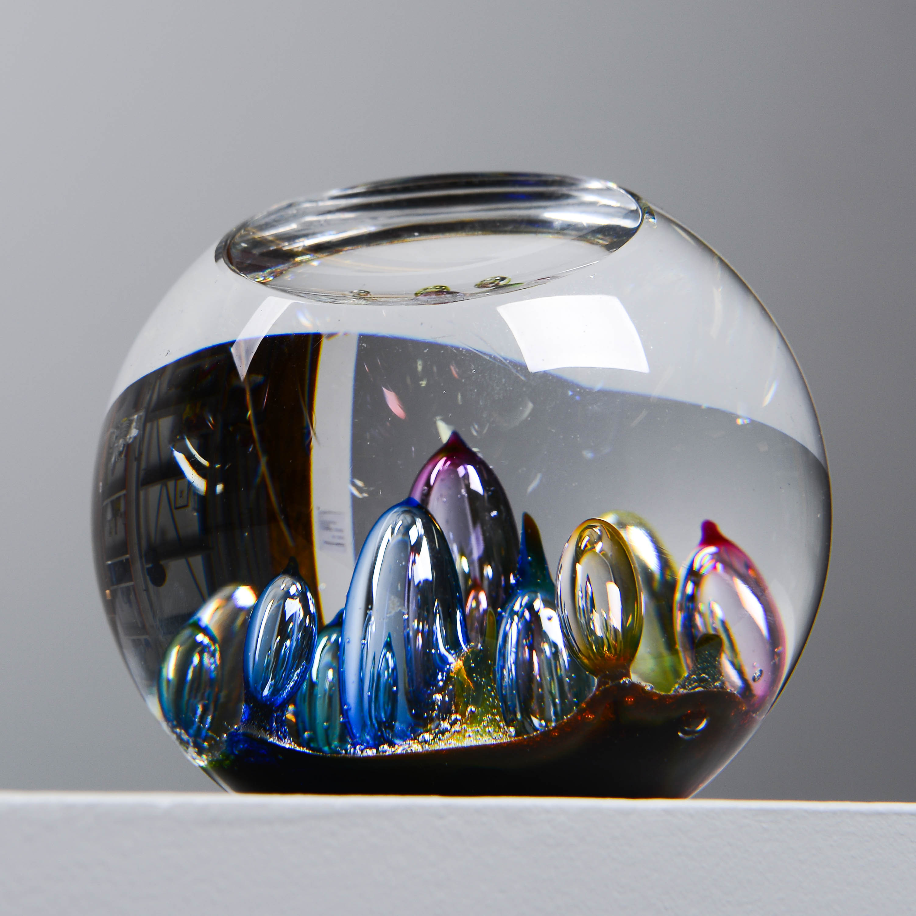 OIDENTIFIERAD KONSTNÄR. Glasskulptur, signerad "R.K. Ritzman".