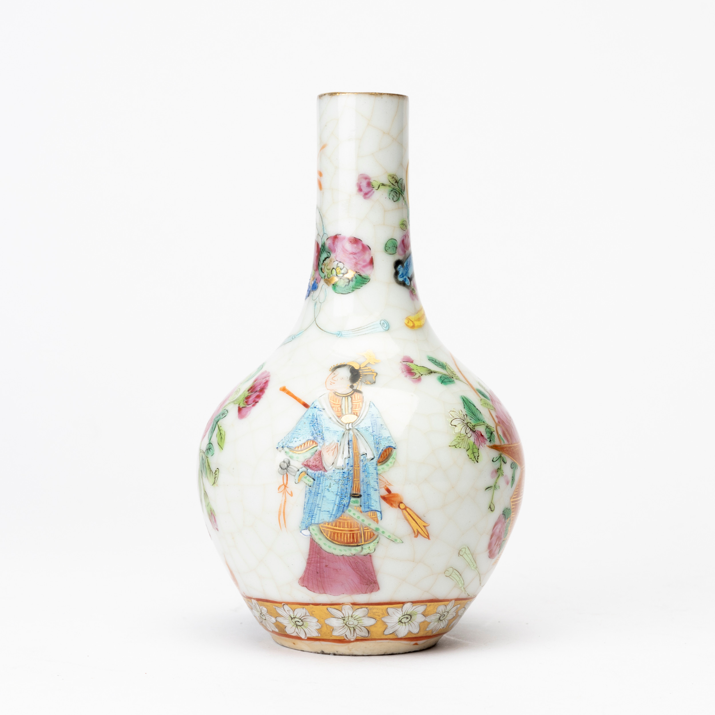 VAS, porslin, ge-glasyr, Qingdynastin, 1800-tal.