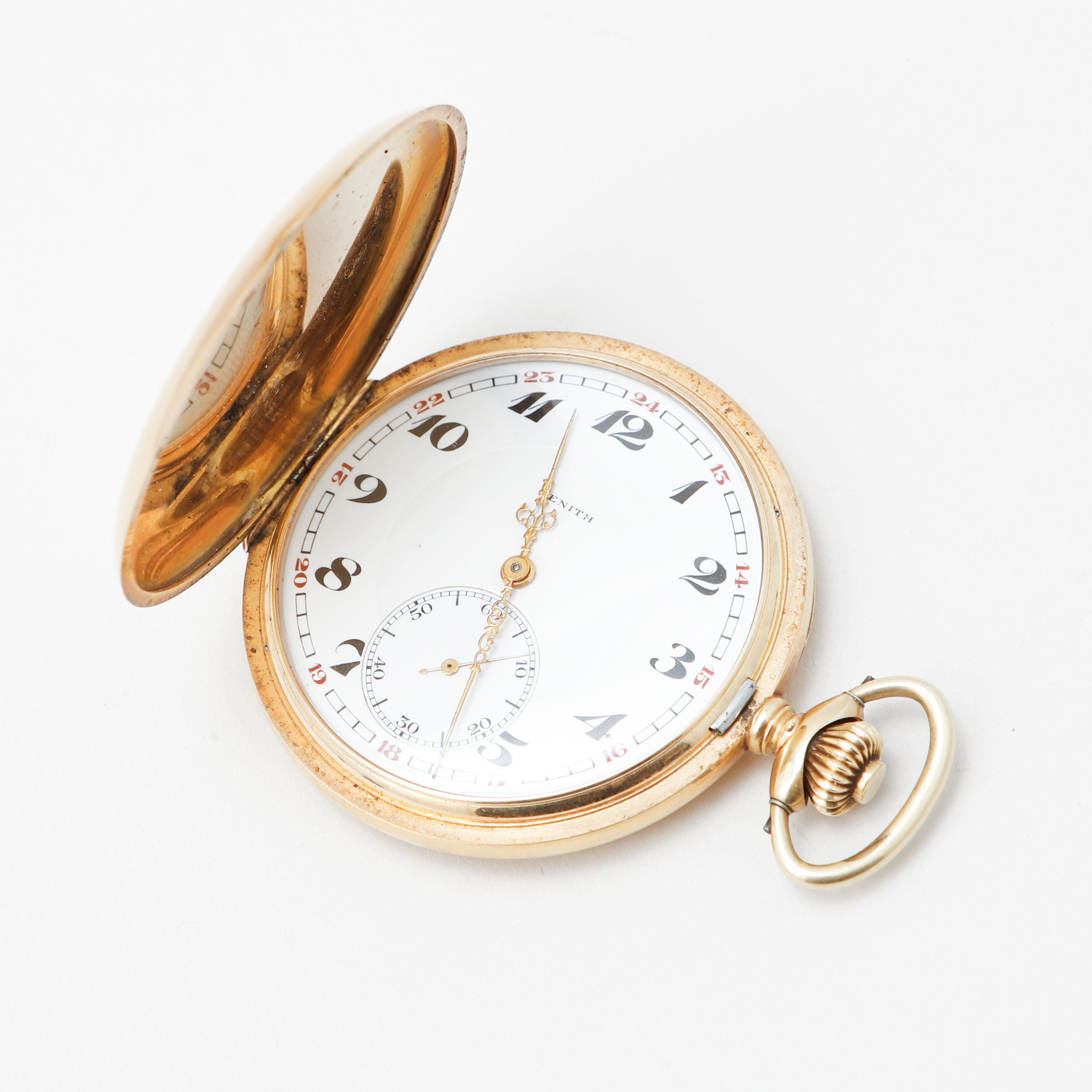 FICKUR, Zenith, 14k guld, vikt ca 89 gram.